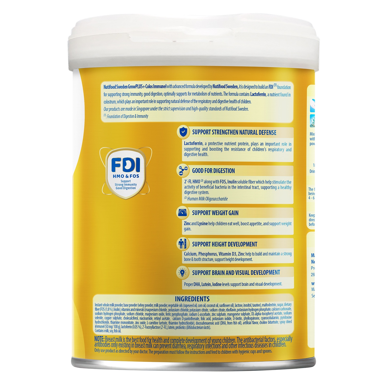 Sữa bột Nutifood GrowPlus+ Colos Immunel 1+ 800g cho bé 1-2Y hình 4