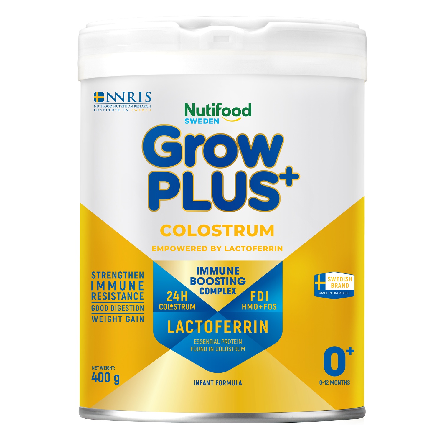 Sữa bột Nutifood GrowPlus+ Colostrum Lactoferrin 0+ 400g cho bé 0-12 tháng hình 1