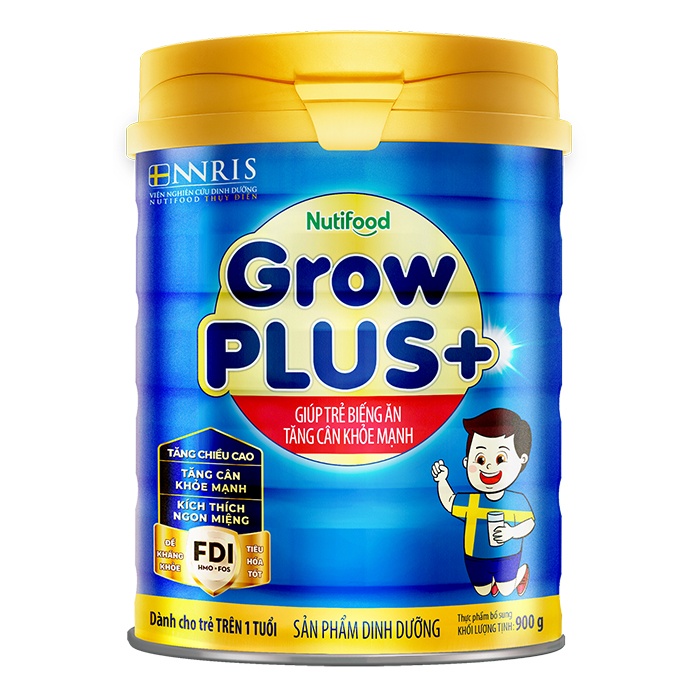 Sữa Grow Plus xanh 900g hỗ trợ quá trình phát triển và tăng trưởng của trẻ