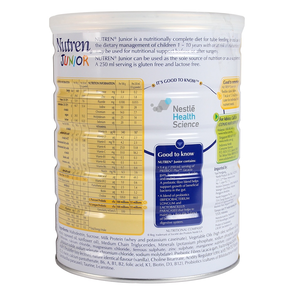 Sữa Nutren Junior 800g phát triển não bộ - thể chất cho bé (1 - 10 tuổi) hình 3