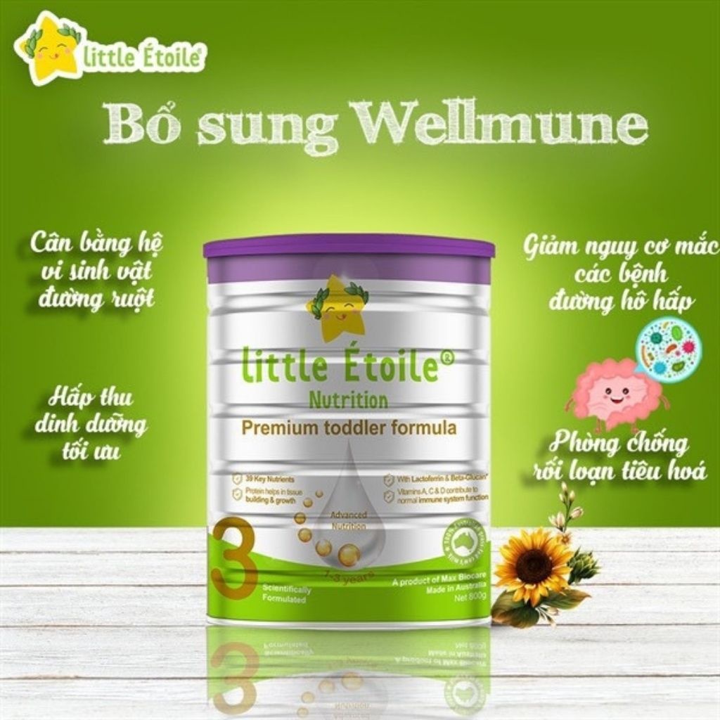 Thành phần sữa Little Étoile số 3 800gr cho bé độ tuổi 1-3Y