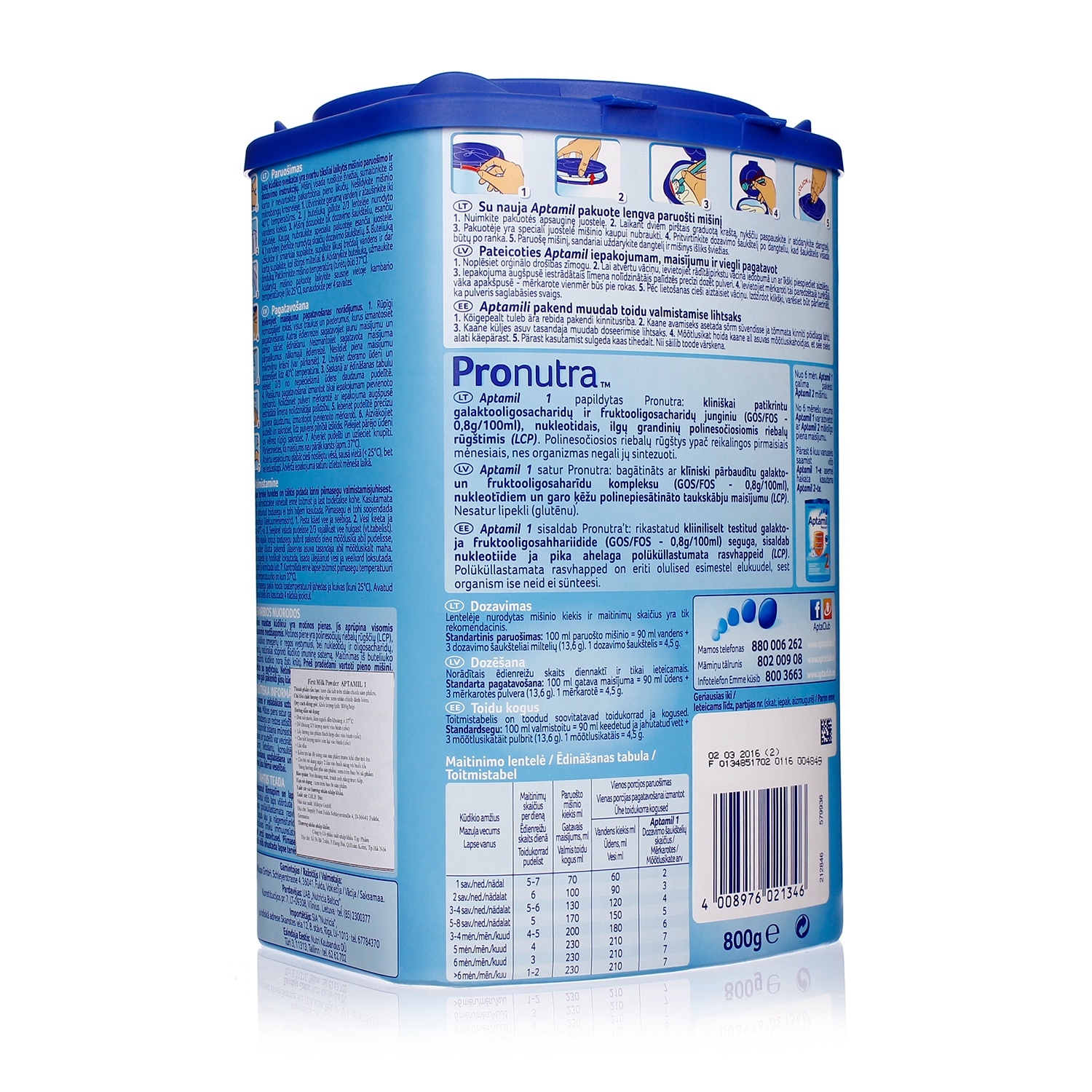 Sữa Aptamil Đức số 1 hộp 800g Nutricia hình 3