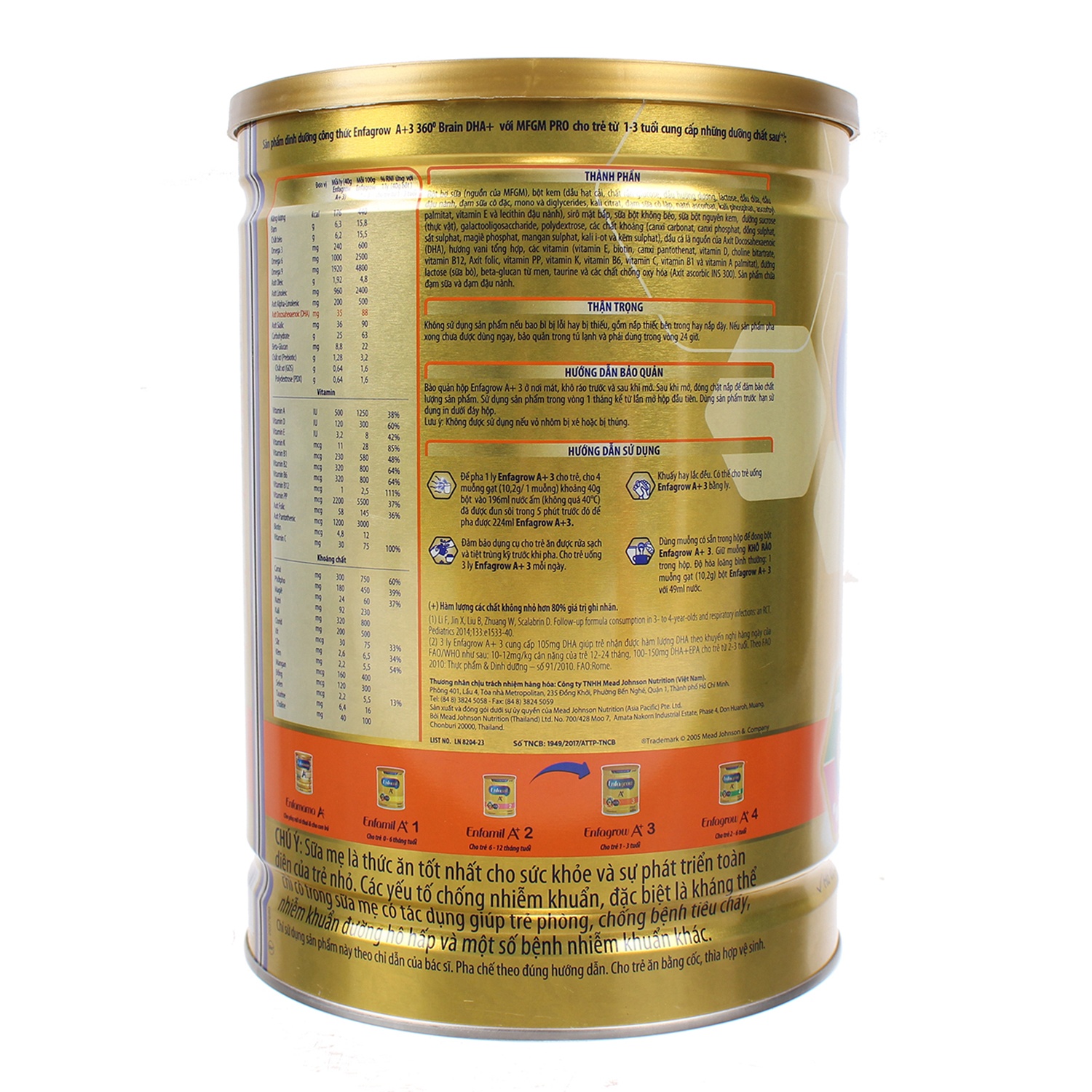 Sữa Enfagrow A+ 3 1.8kg (1 - 3 tuổi) hình 2