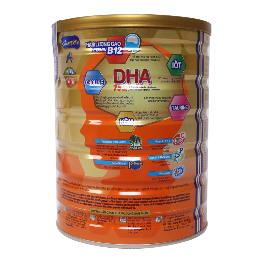 Sữa bột Enfagrow A+ s3 900g hình 3