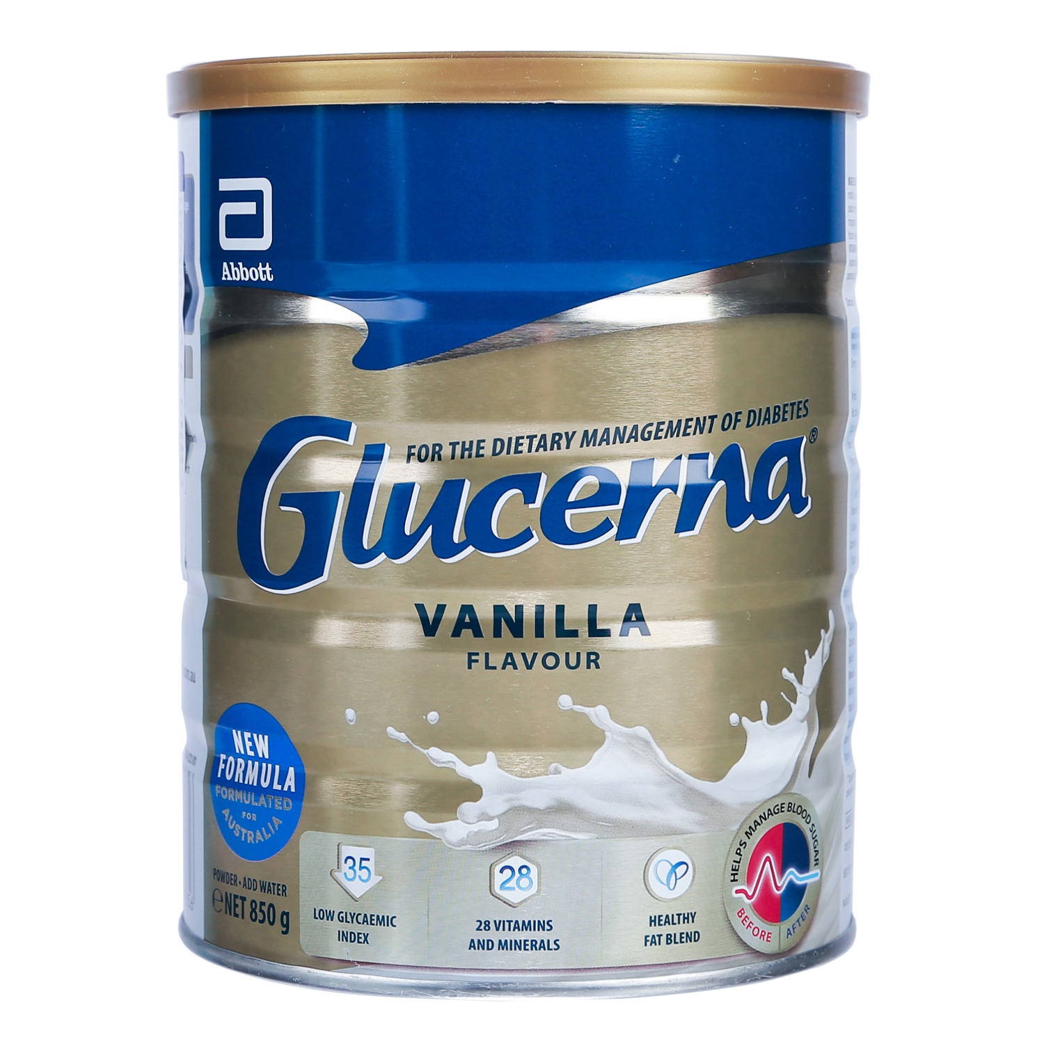 Sữa Glucerna Úc hương Vanilla 850g hình 2