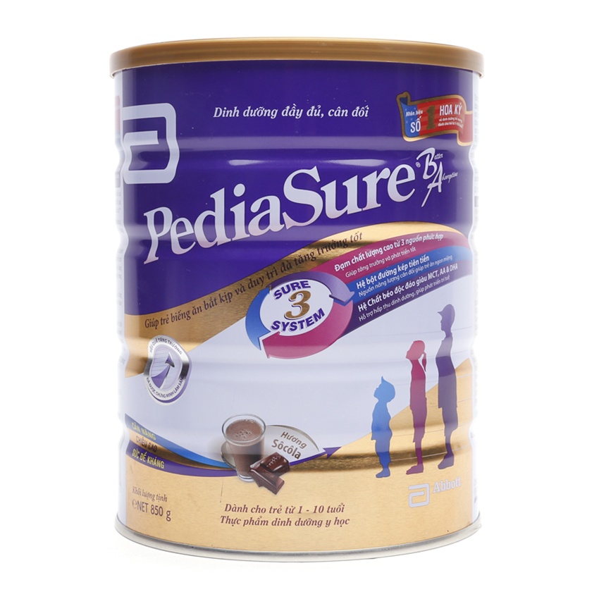 Sữa PediaSure vị socola 850g (1-10 tuổi) hình 1
