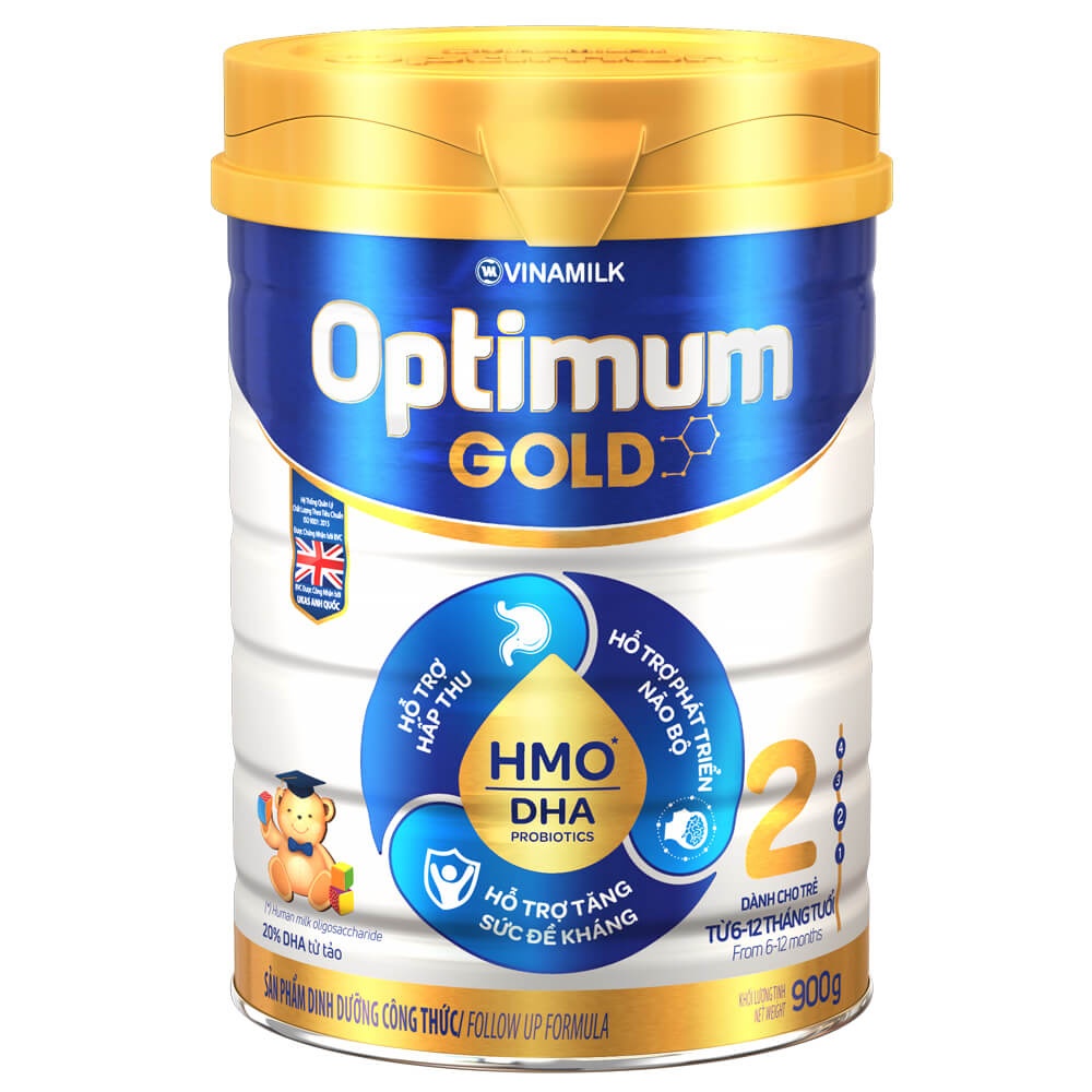 Sữa Vinamilk Optimum Gold 2 900g cho bé 6M-12M hình 1