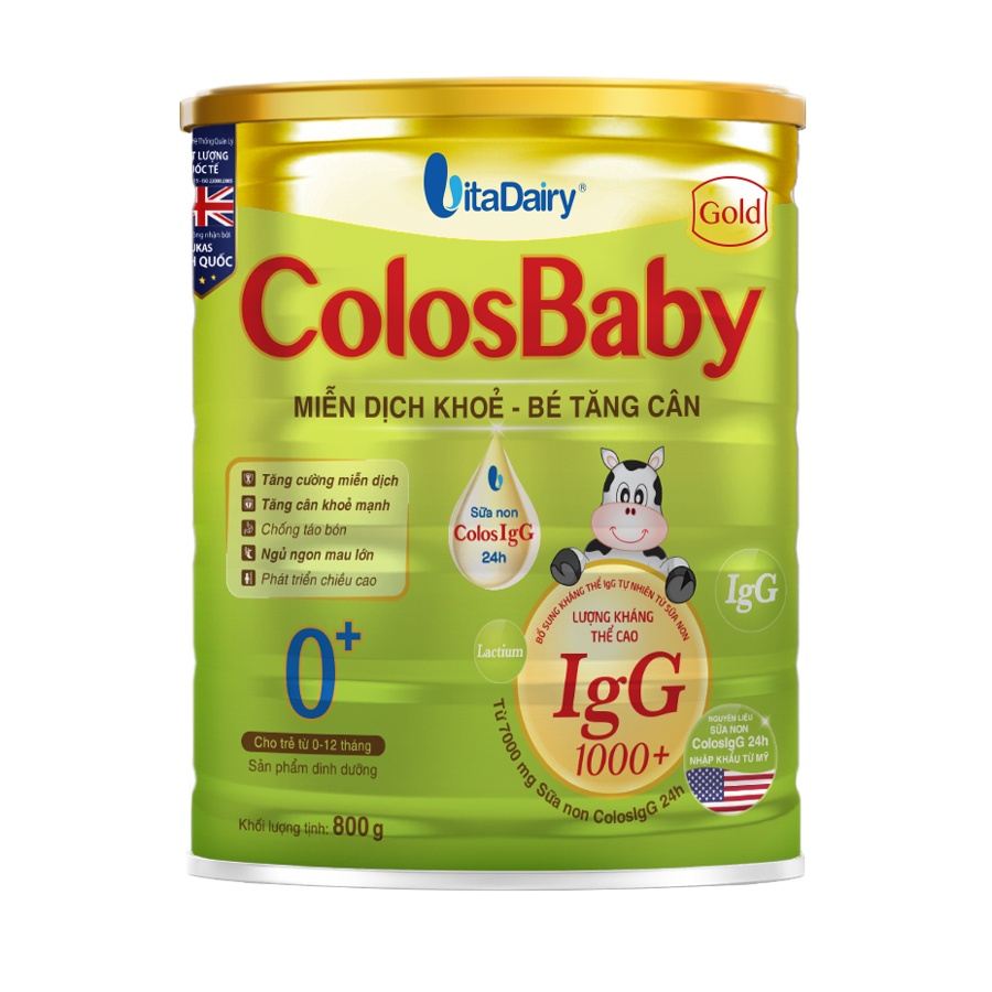 Sữa bột Colosbaby Gold 0+ 800g tăng cường hệ miễn dịch (0-1 tuổi) hình 1