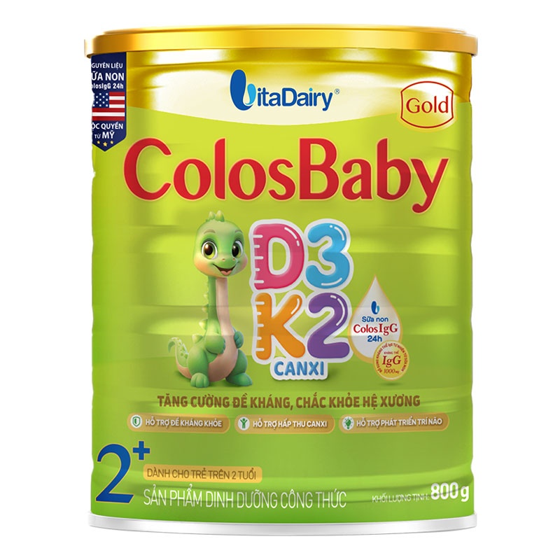 Sữa bột Colosbaby Gold D3K2 800g dành cho bé từ 2Y+