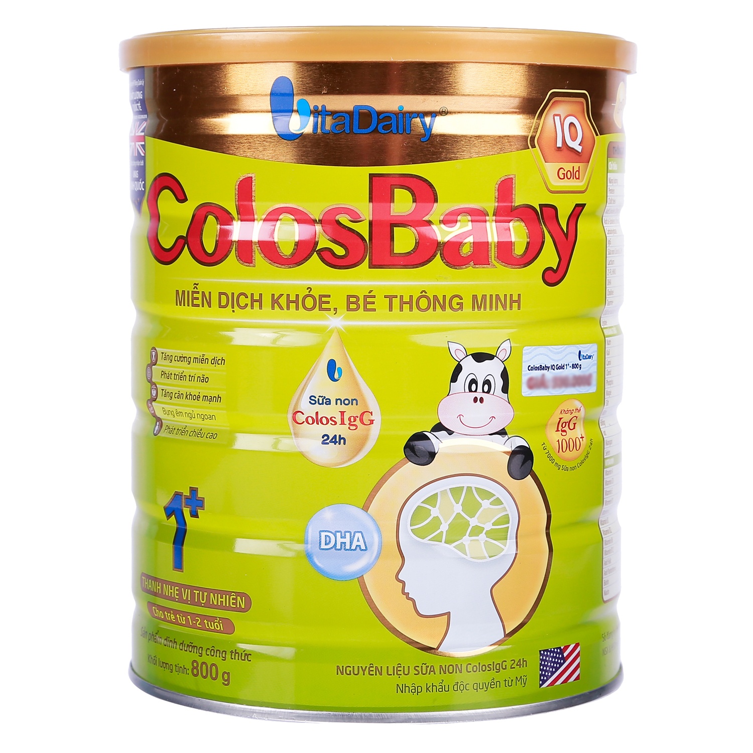 Sữa bột Colosbaby IQ Gold 1+ 800g (1-2Y) hình 1