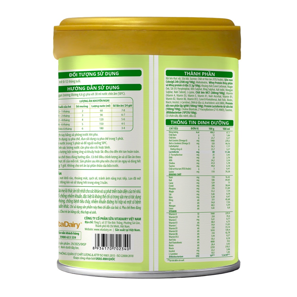 Sữa bột ColosBaby Lactoferrin 0+ 400g hình 2