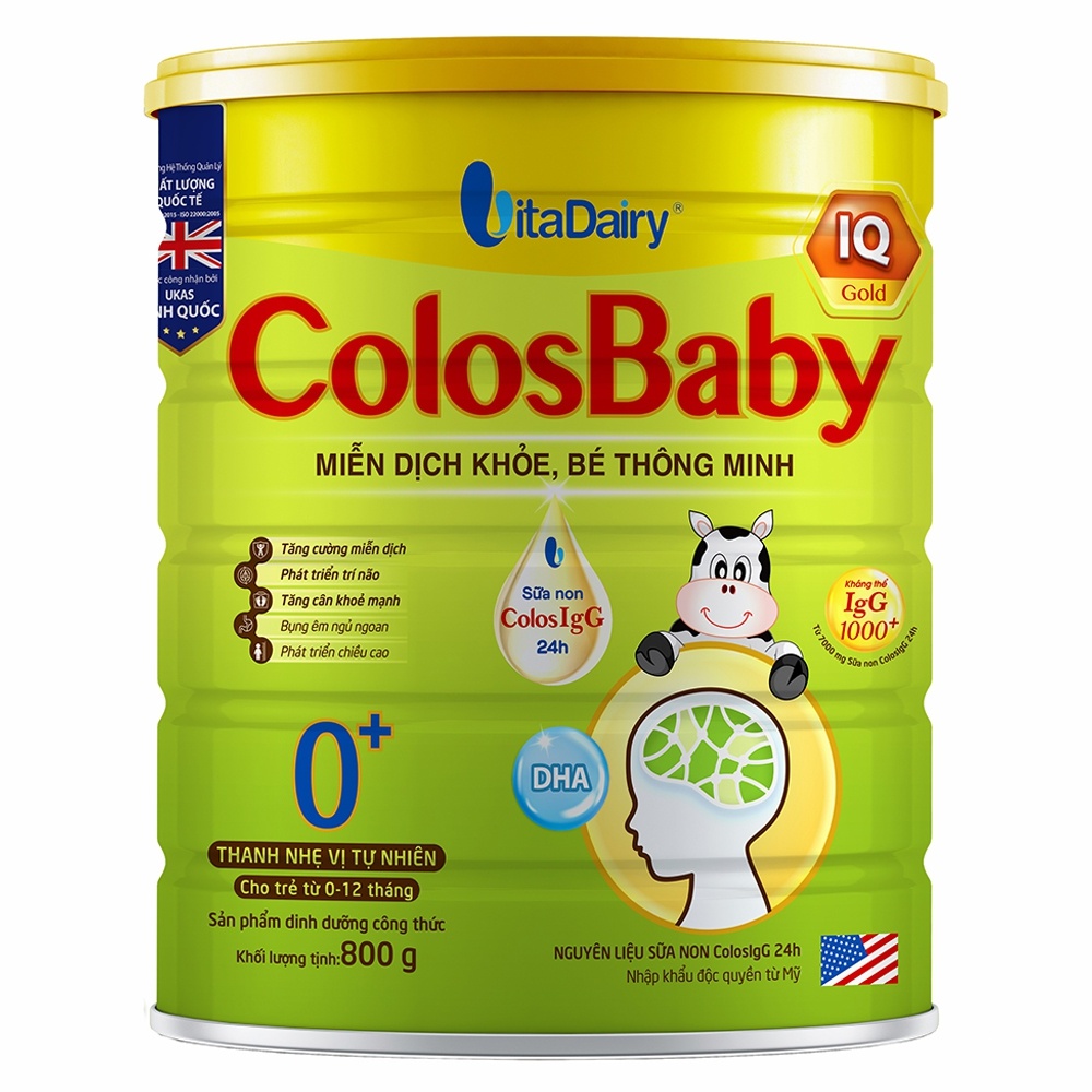 Sữa bột ColosBaby IQ Gold 0+ 800g cho bé từ 0-12 tháng tuổi hình 1