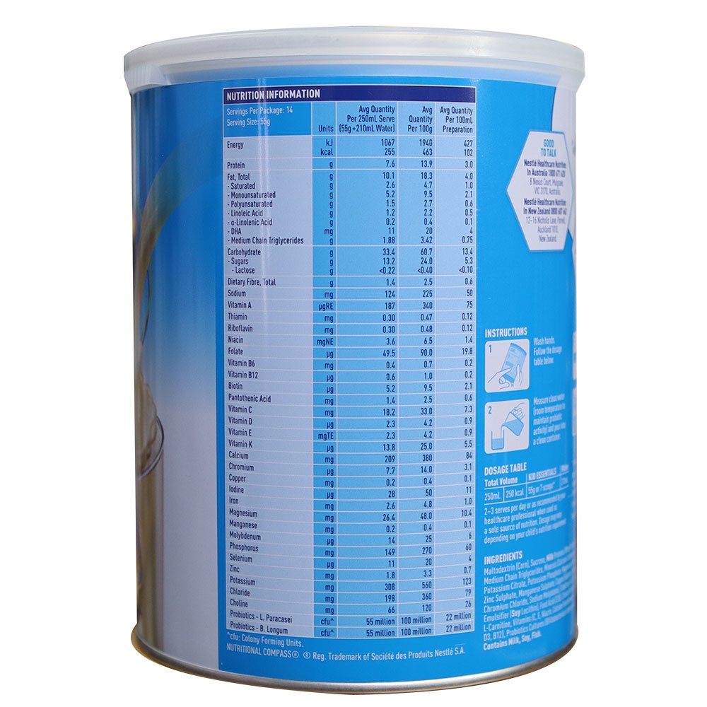 Sữa Kid Essentials 800g cho các bé 1 - 10 tuổi hình 2