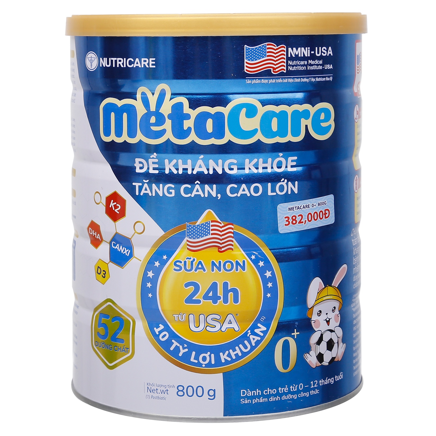 Sữa bột Metacare 0+ 800g (Xanh) hình 1