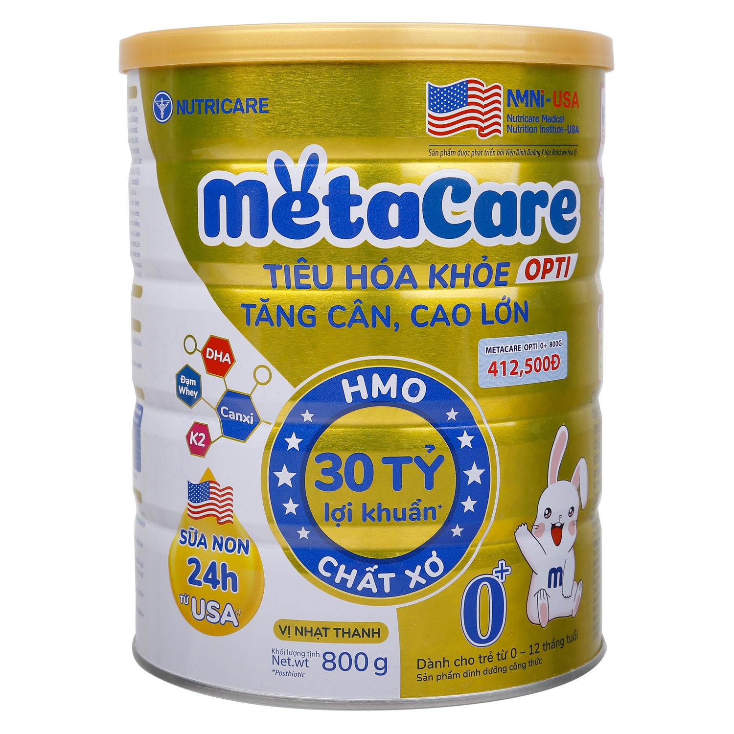 Sữa bột Metacare Opti 0+ 800g cho bé 0-12 tháng (Vàng) hình 1