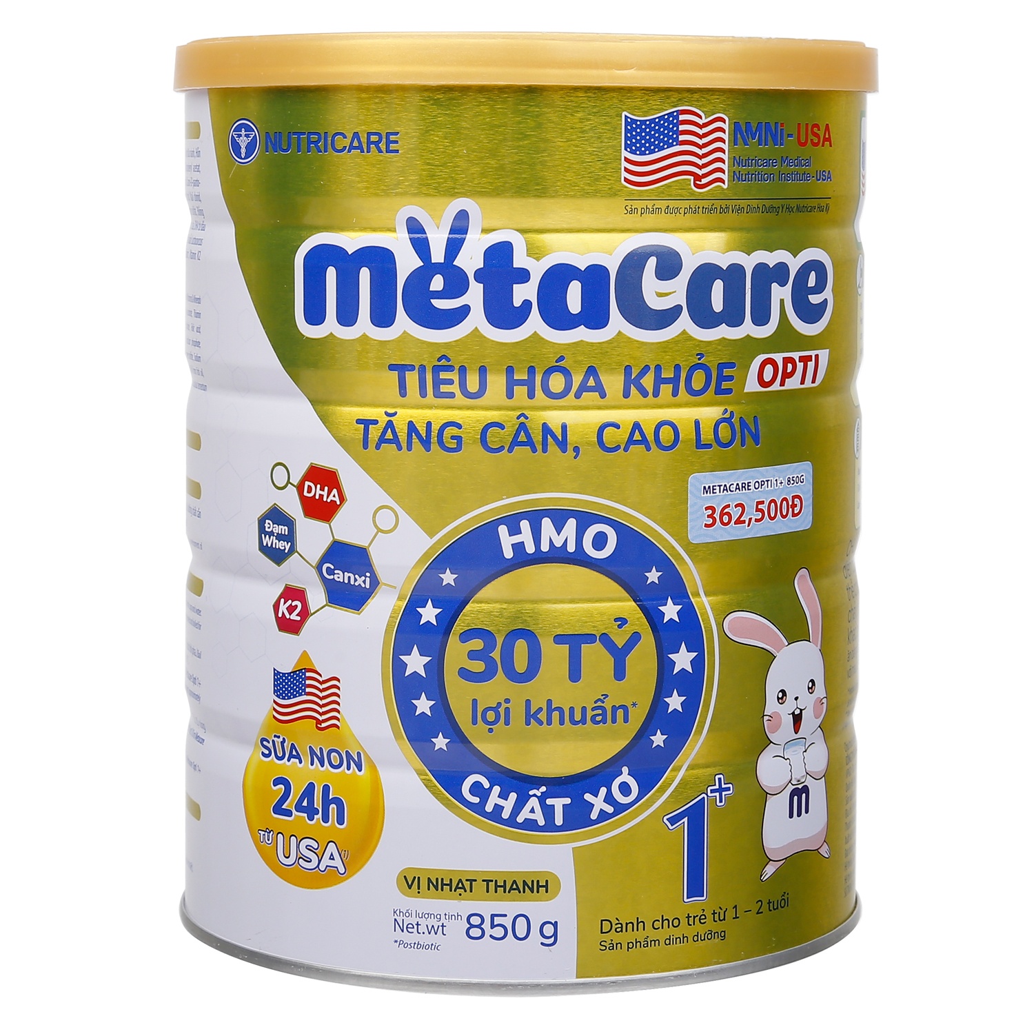 Sữa bột Metacare Opti 1+ 850g (Vàng)