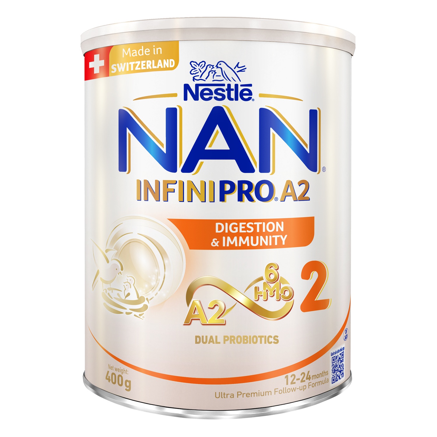Sữa bột Nan Infinipro A2 6HMO số 2 400g 