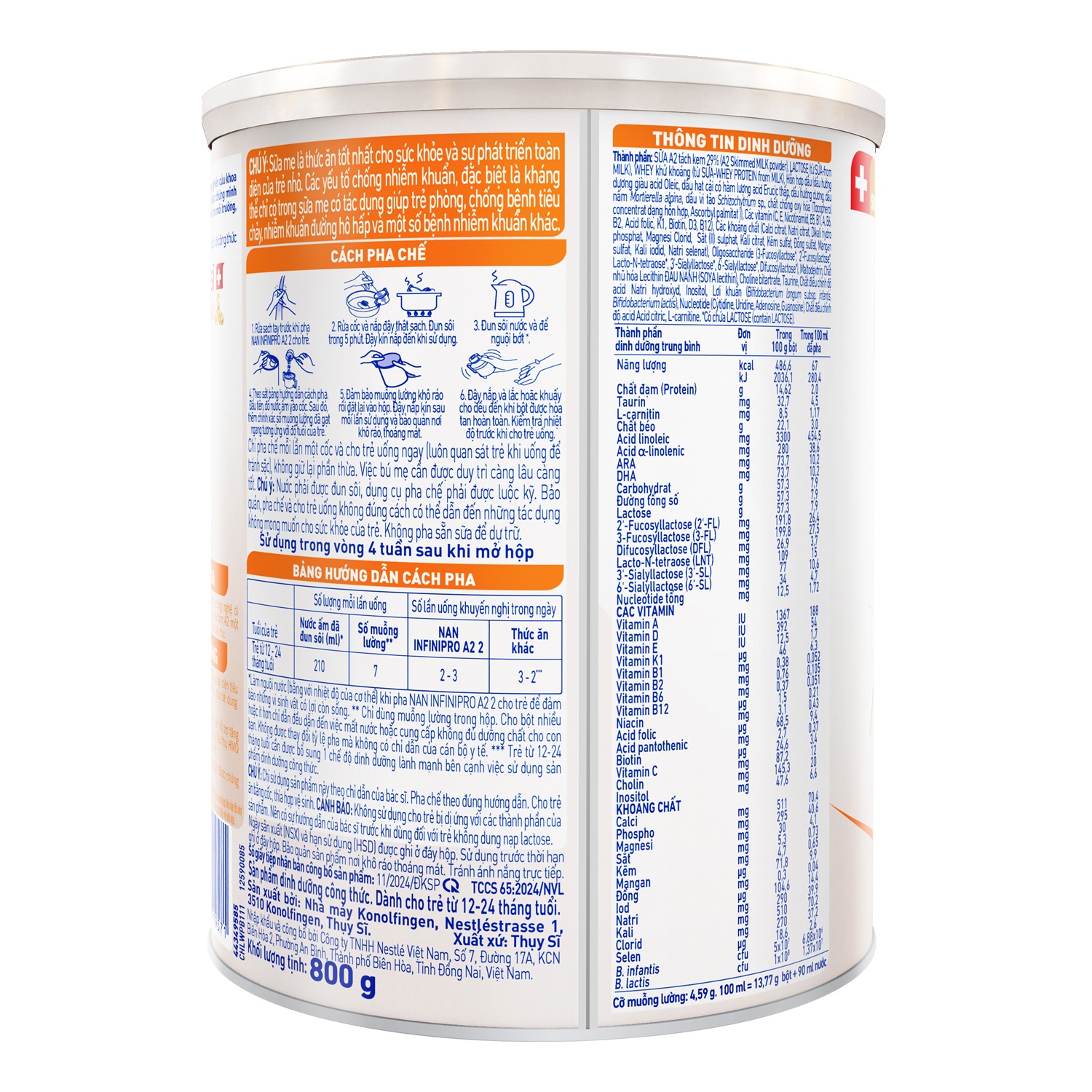 Sữa Nan Infinipro A2 6HMO số 2 800g  hình 3
