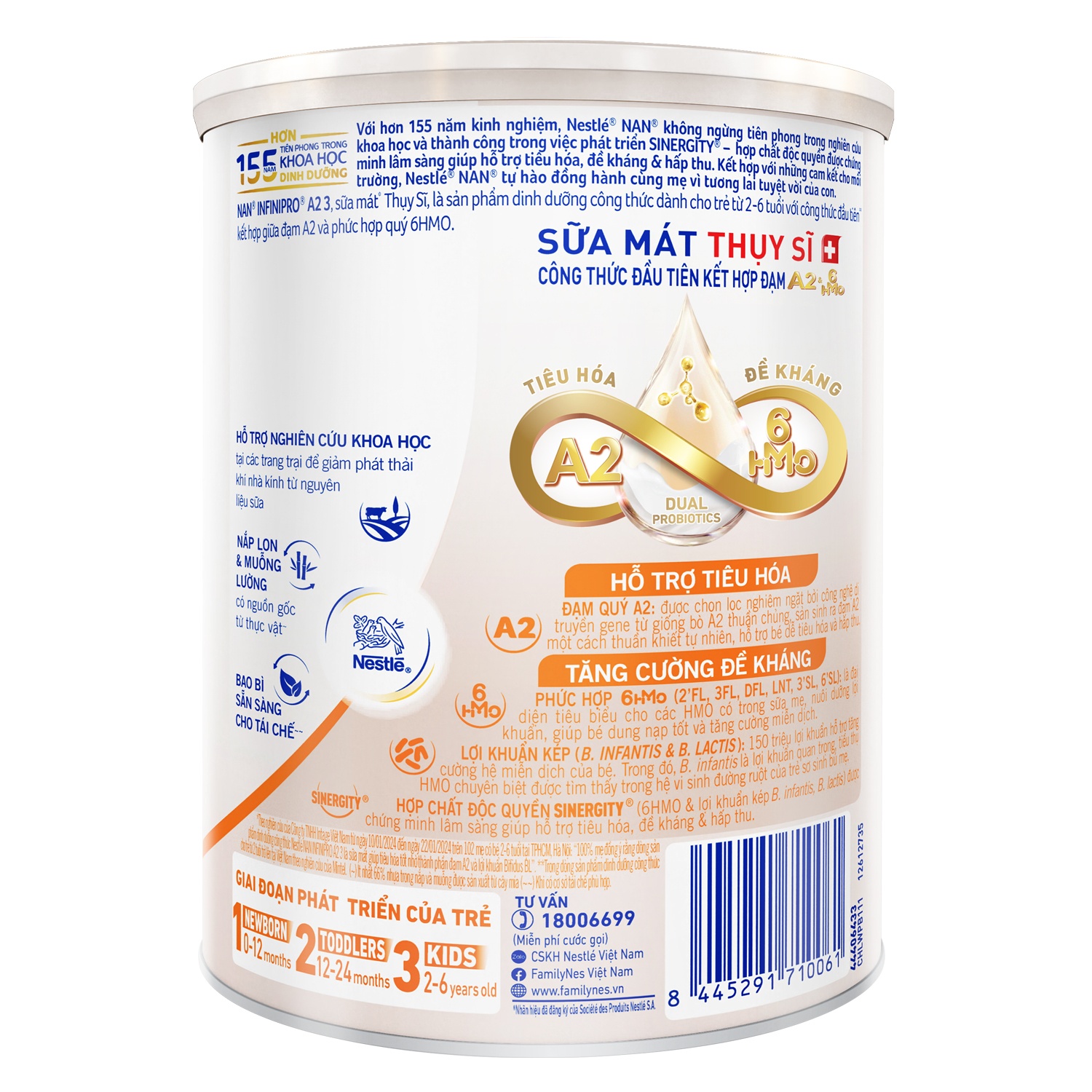 Ưu điểm vượt trội của sữa Nan A2 số 3