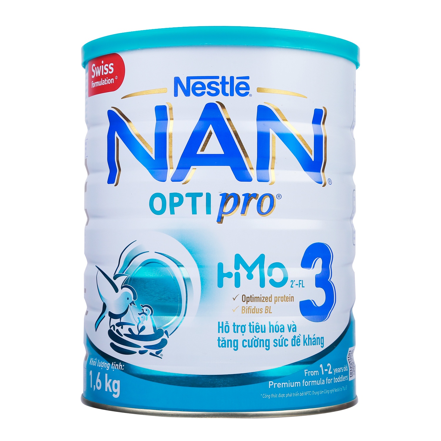 Sữa Nan Optipro HMO số 3 1.6kg cho trẻ 12-24 tháng hình 1