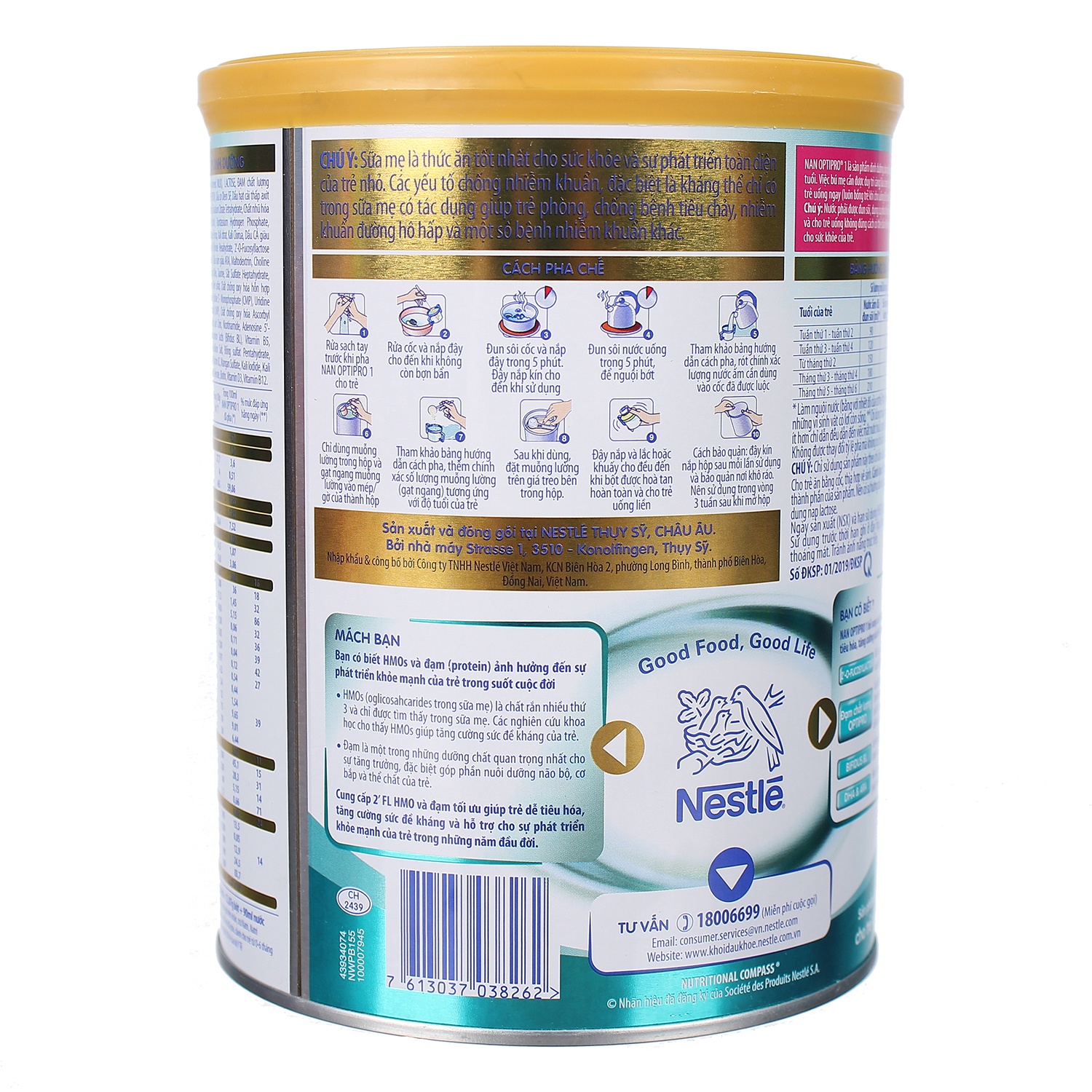 Sữa Nan HMO Optipro 1 800g (0 - 6 tháng) hình 4