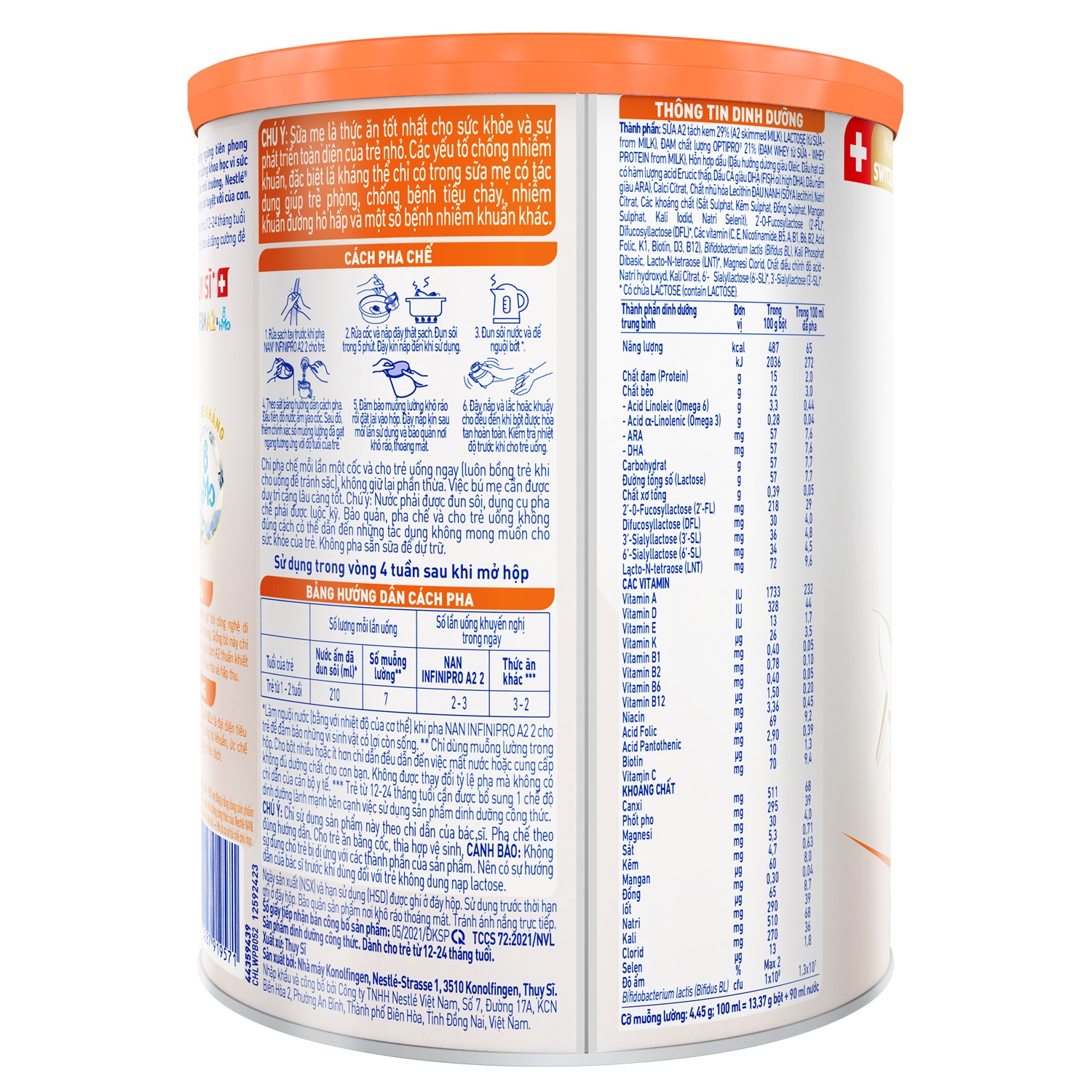 Sữa Nan InfiniPro A2 số 2 800g cho bé 1-2 tuổi hình 4