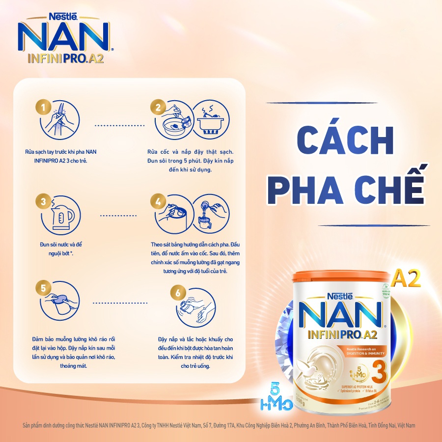 Sữa Nan InfiniPro A2 số 3 800g cho bé 2-6 tuổi hình 4