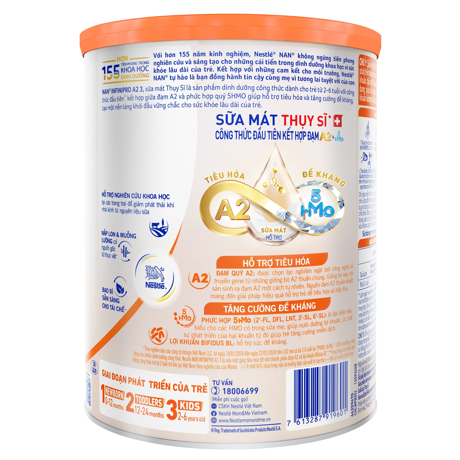 Ưu điểm vượt trội của sữa Nan A2 số 3