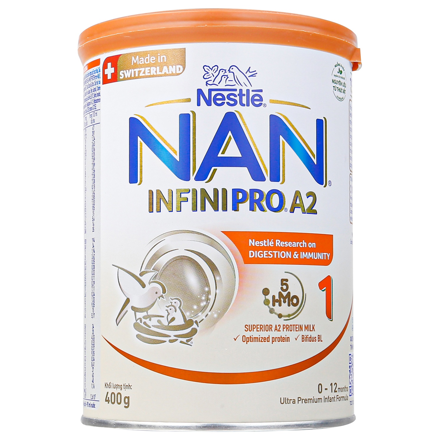 Sữa Nan InfiniPro A2 số 1 400g cho bé 0-12 tháng tuổi hình 2