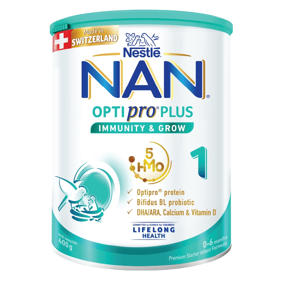 Sữa Nan Optipro Plus số 1 5HMO 400g cho bé 0-6 tháng tuổi hình 1