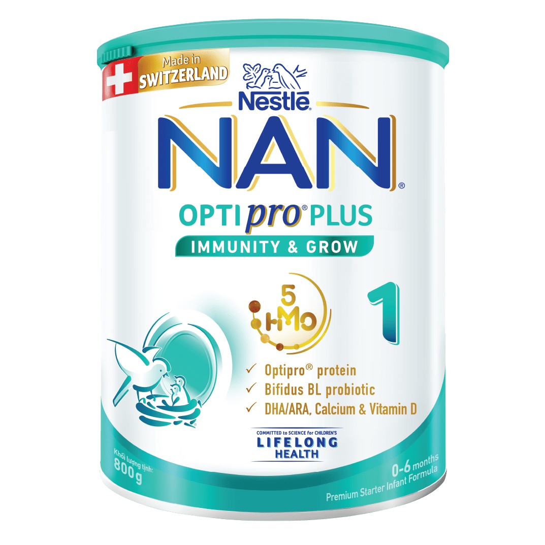 Sữa Nan Optipro Plus số 1 5HMO 800g cho bé 0-6 tháng tuổi hình 1