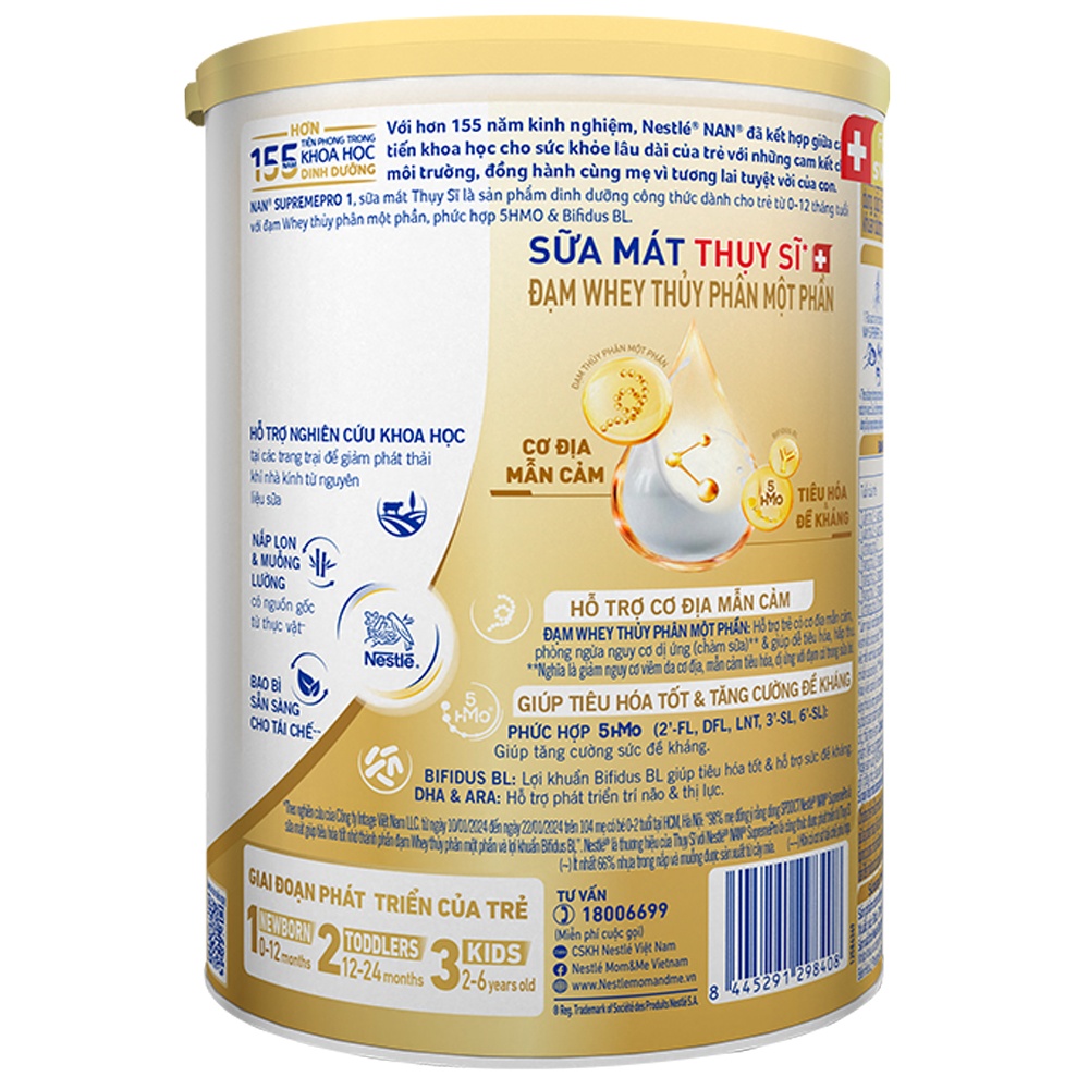 Sữa Nan Supreme 1 giúp tăng cường sức đề kháng