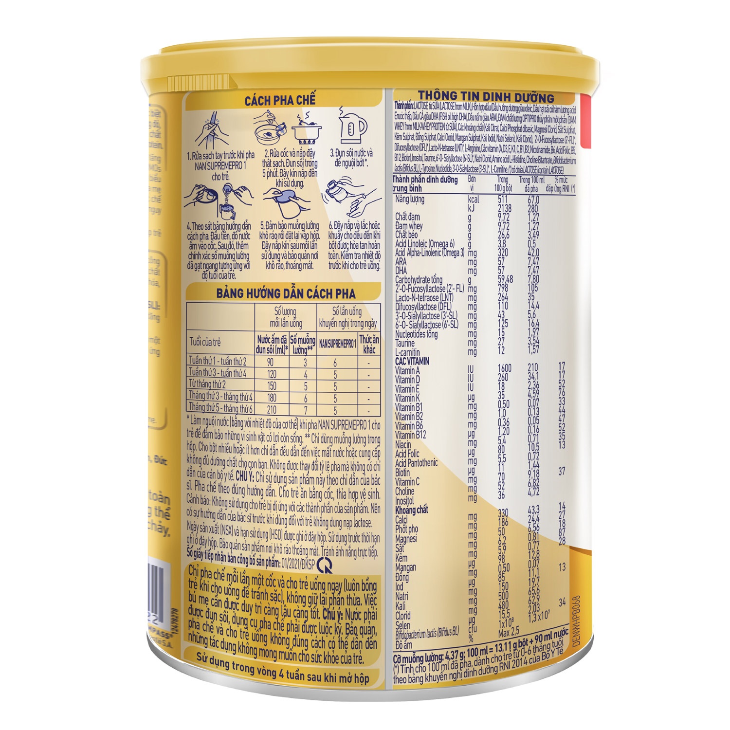 Sữa Nan Supreme 1 400g cho bé 0-6M hình 4