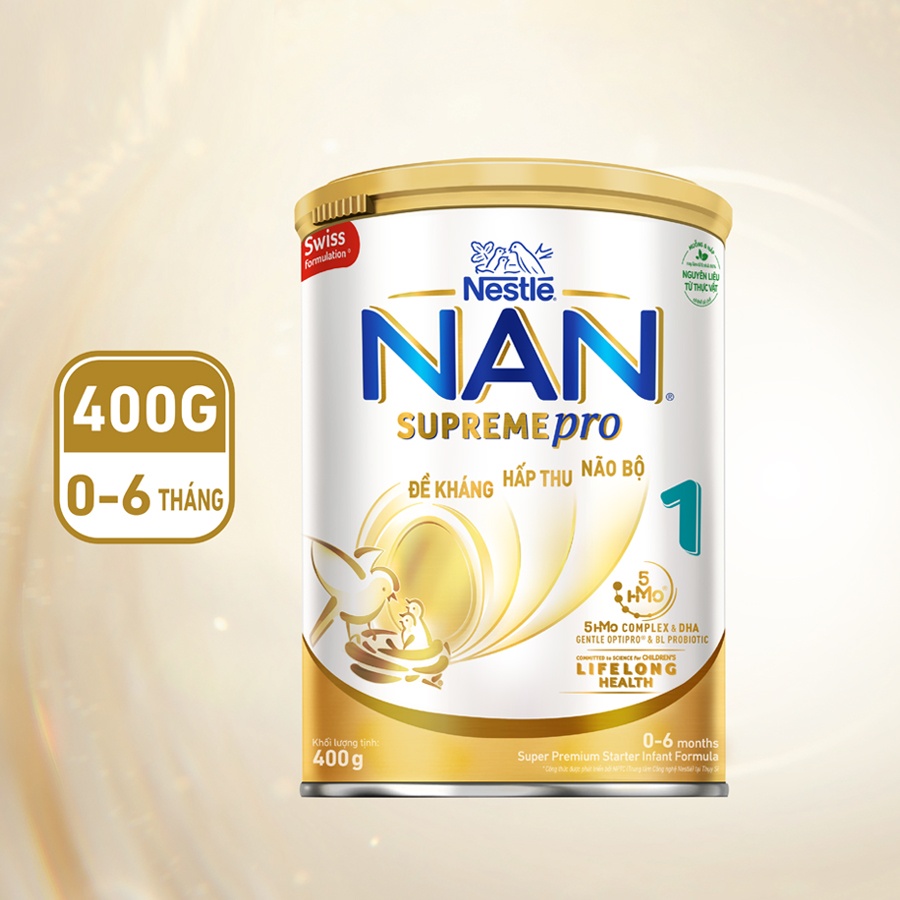 Thông tin sản phẩm sữa Nan Supreme Số 1 5HMO 400g New