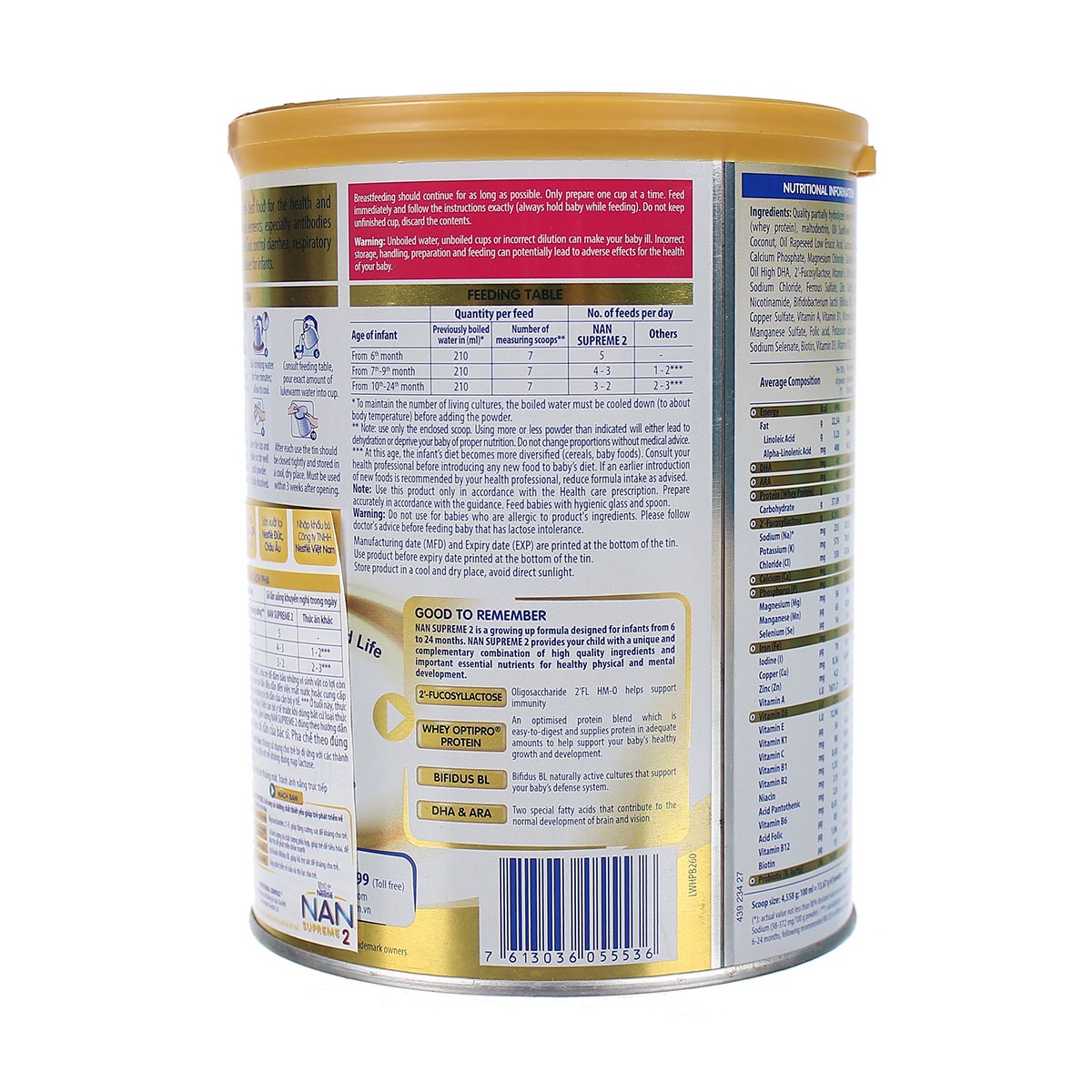 Sữa Nan Supreme số 2 800g (6 - 24 tháng) hình 2