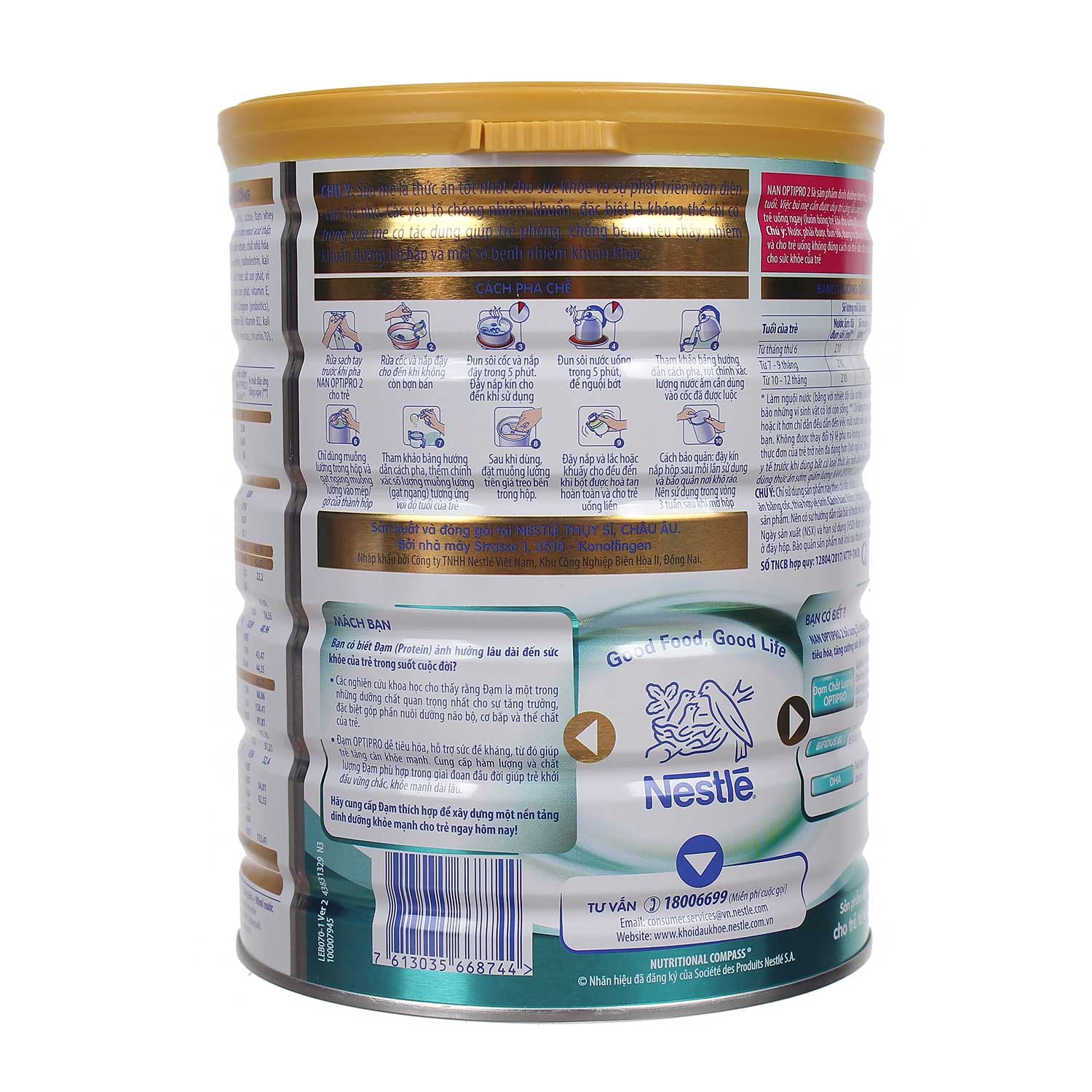 Sữa Nan Optipro 2 800g (6 - 12 tháng) hình 3