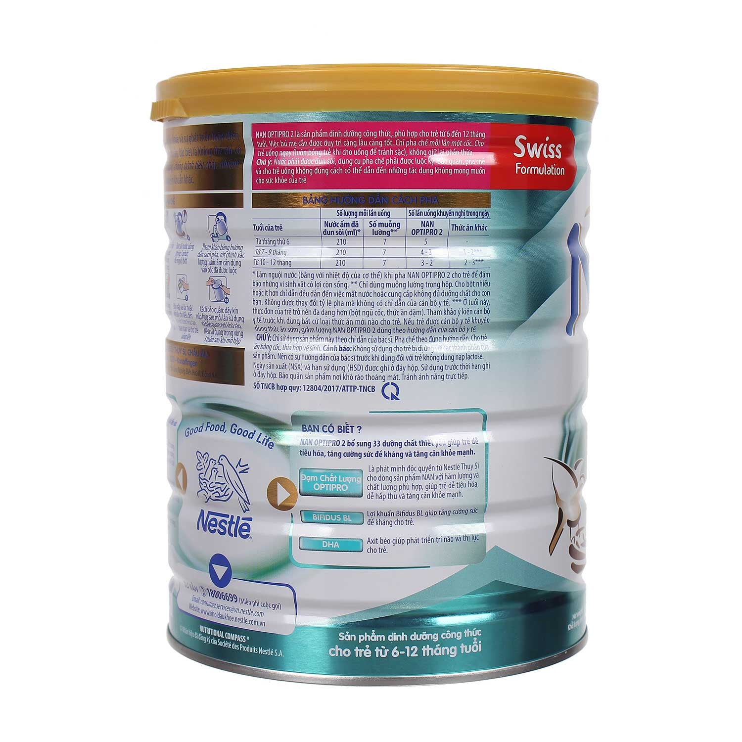 Sữa Nan Optipro 2 800g (6 - 12 tháng) hình 4