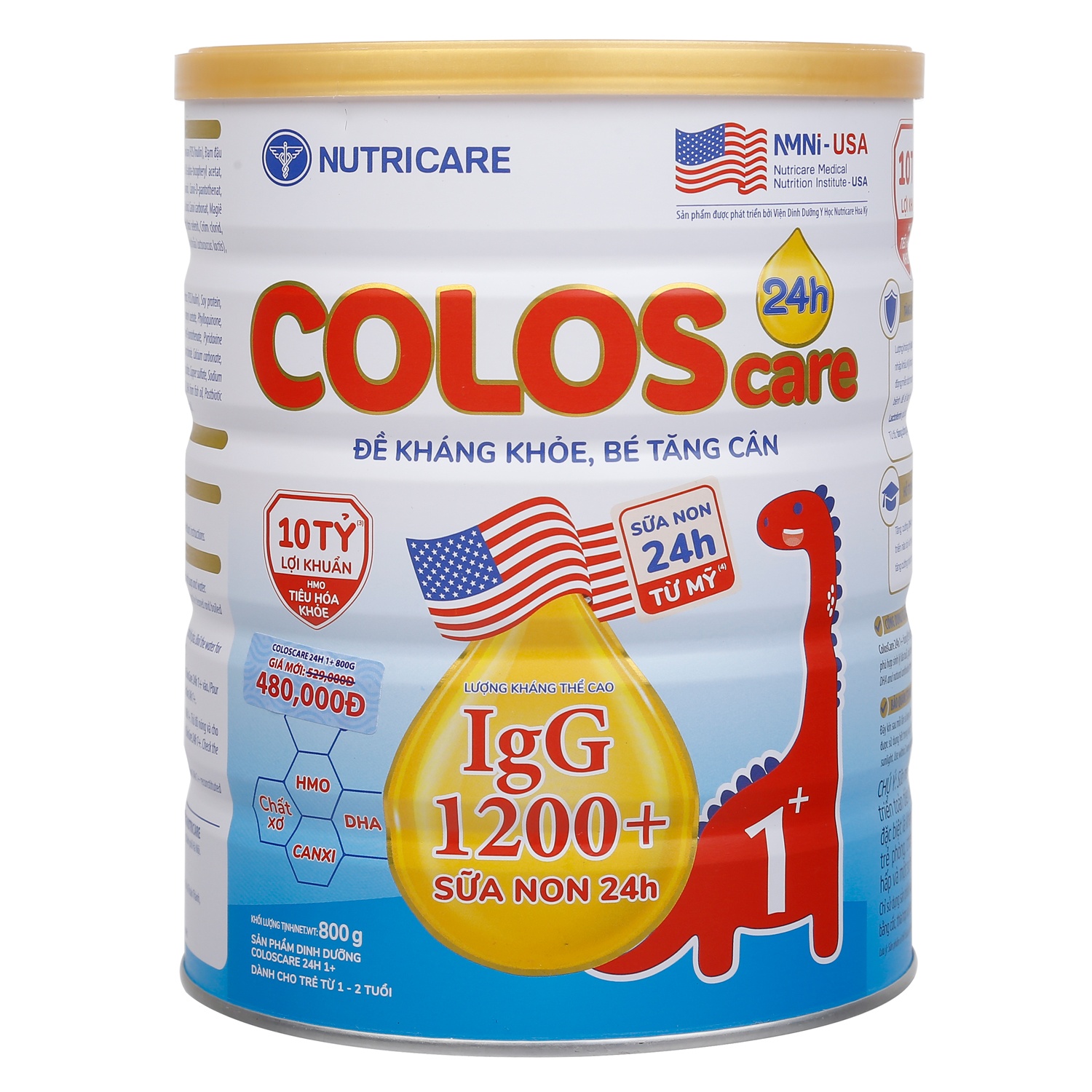Sữa bột ColosCare 24h 1+ 800g dành cho bé từ 1-2 tuổi hình 1