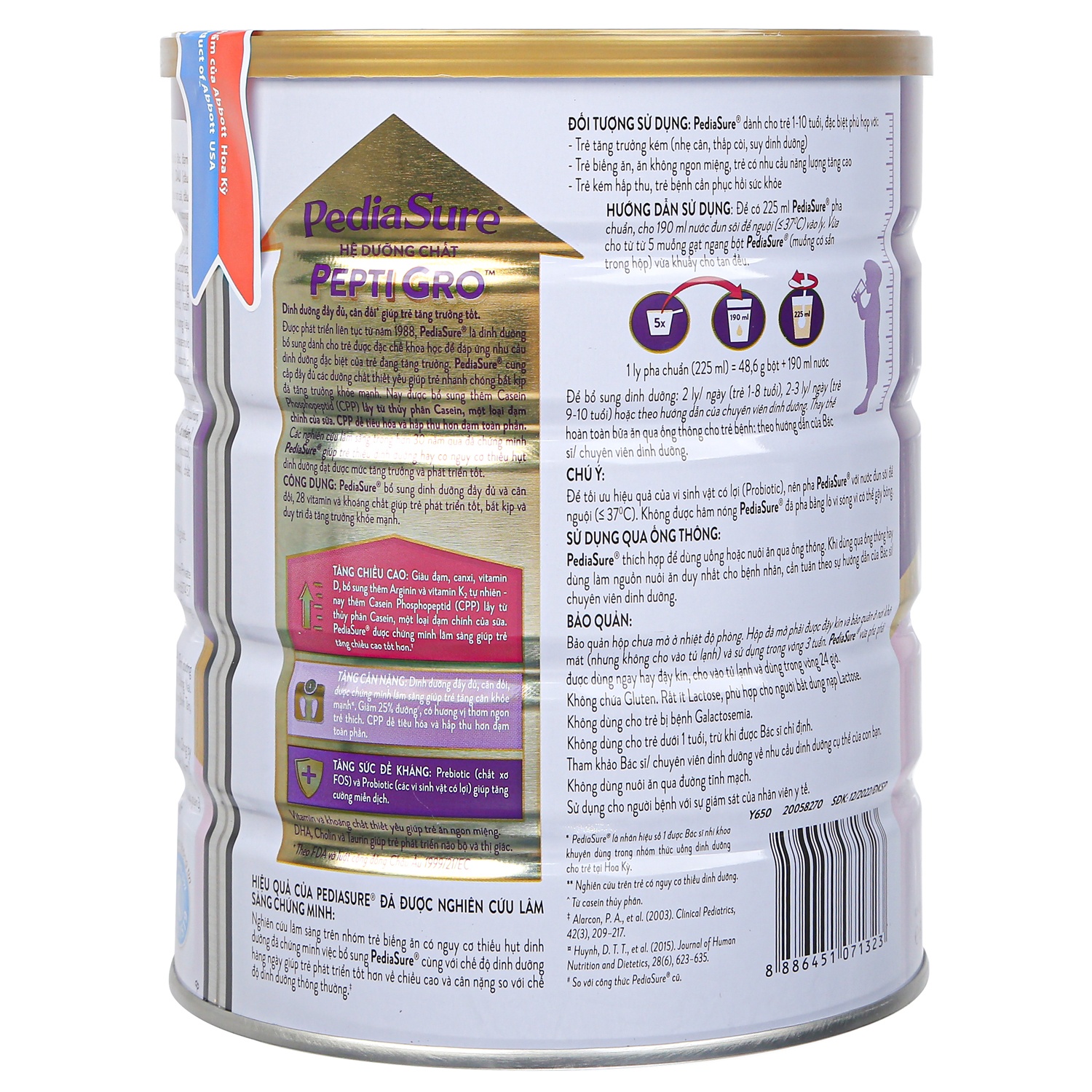 sữa pediasure BA hương vani 800g