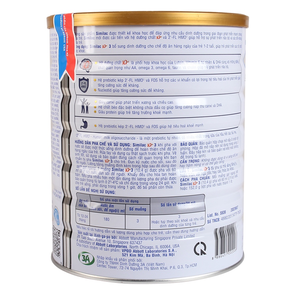 Sữa Similac số 3 1,7kg (1 - 2 tuổi) hình 5