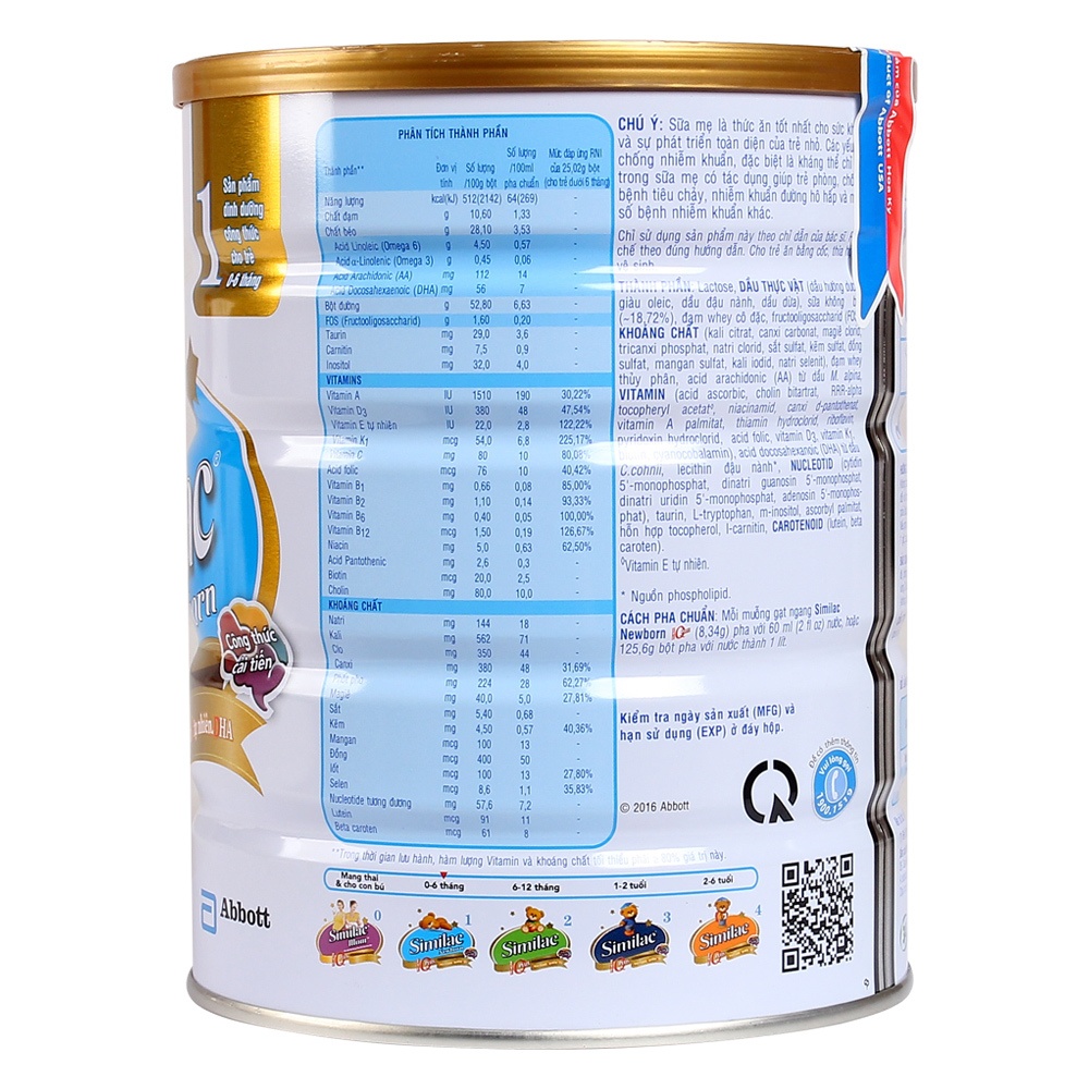 Sữa Similac Newborn 900g hình 1