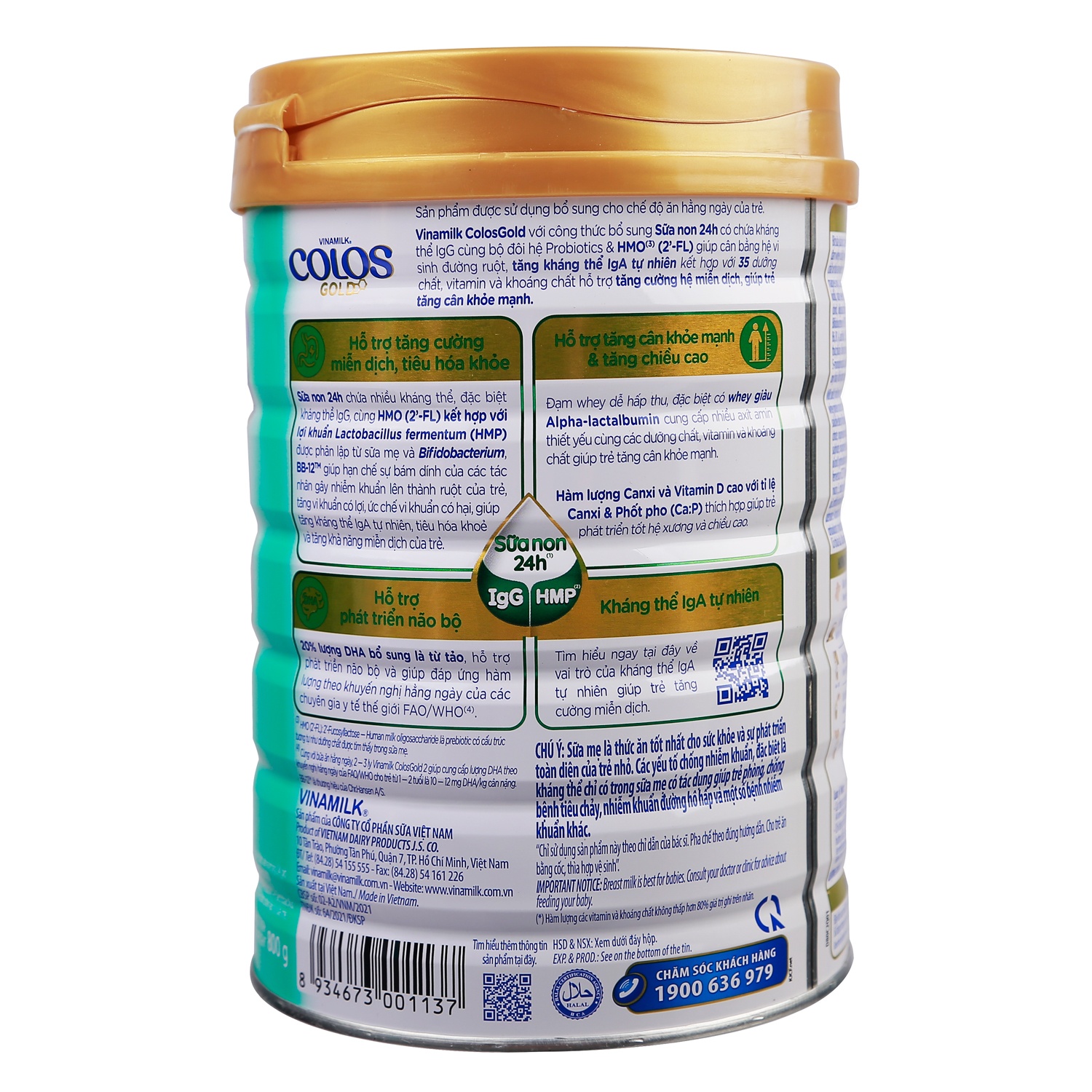 Sữa bột Vinamilk ColosGold số 2 800g cho bé từ 1-2 tuổi hình 2