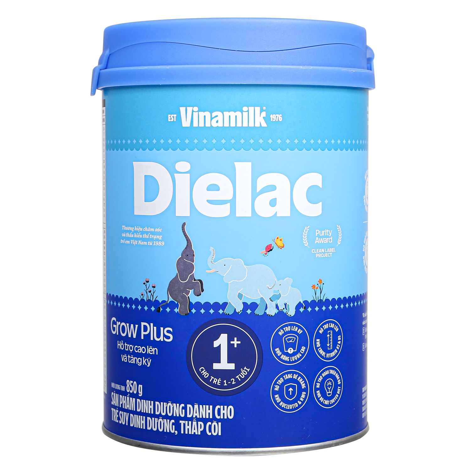 Sữa bột Vinamilk Dielac Grow Plus 1+ 850g New cho bé 1-2 tuổi hình 1