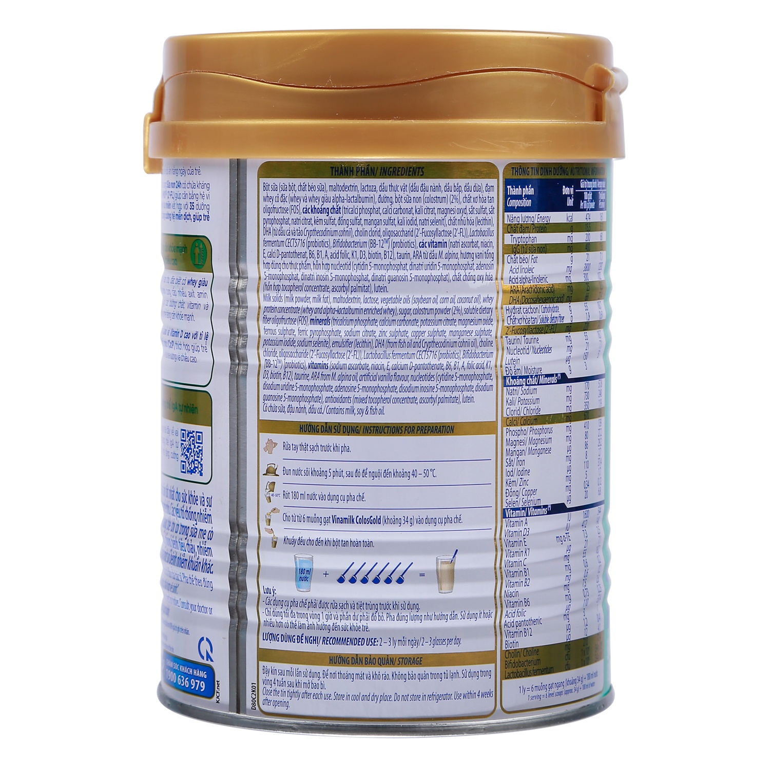 Sữa Vinamilk ColosGold 2 350g cho bé từ 1-2 tuổi hình 2