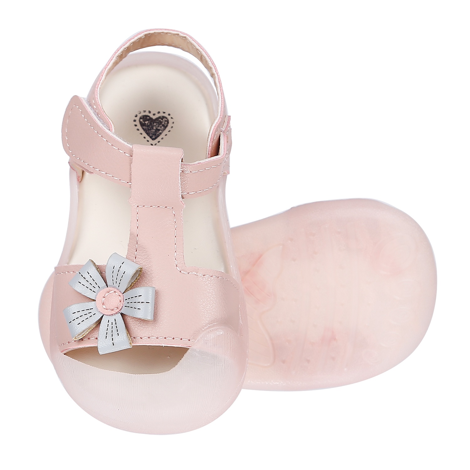 Dép sandal thời trang bé gái đính hoa AC21H hình 2