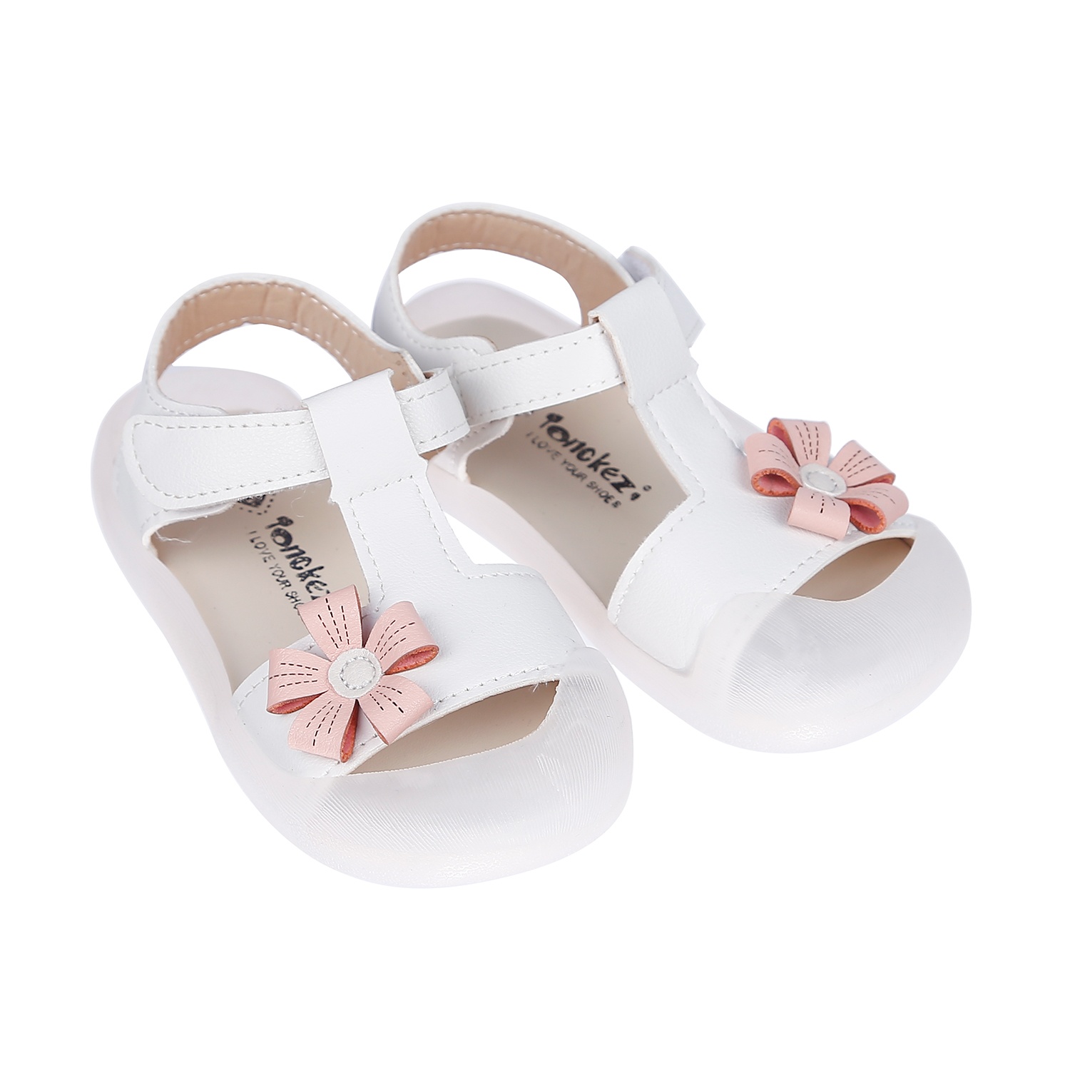 Dép sandal thời trang bé gái đính hoa AC21H hình 1