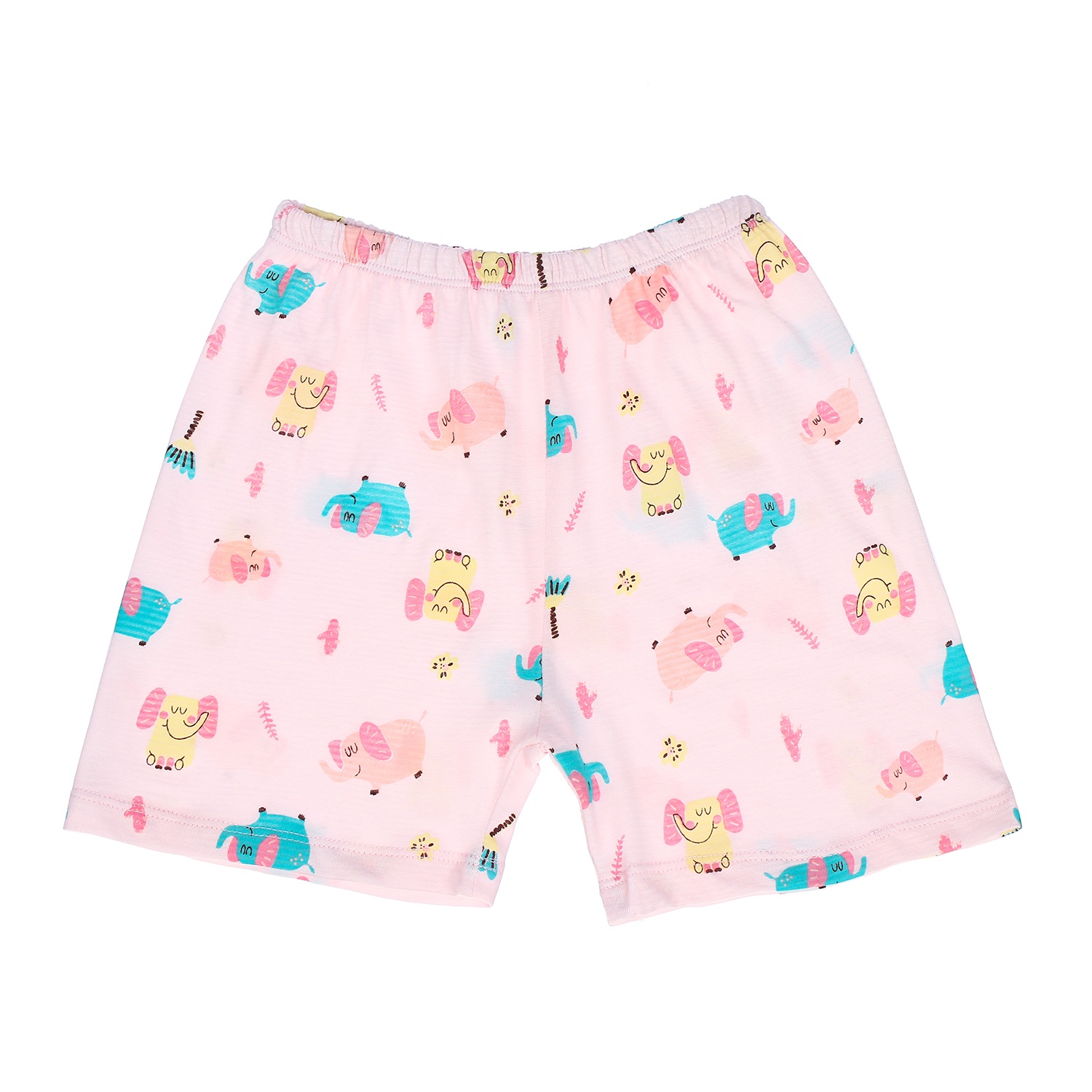 Bộ quần áo cộc tay bé gái Kidsplaza kẻ ngang in hình voi M21H (Hồng) hình 6