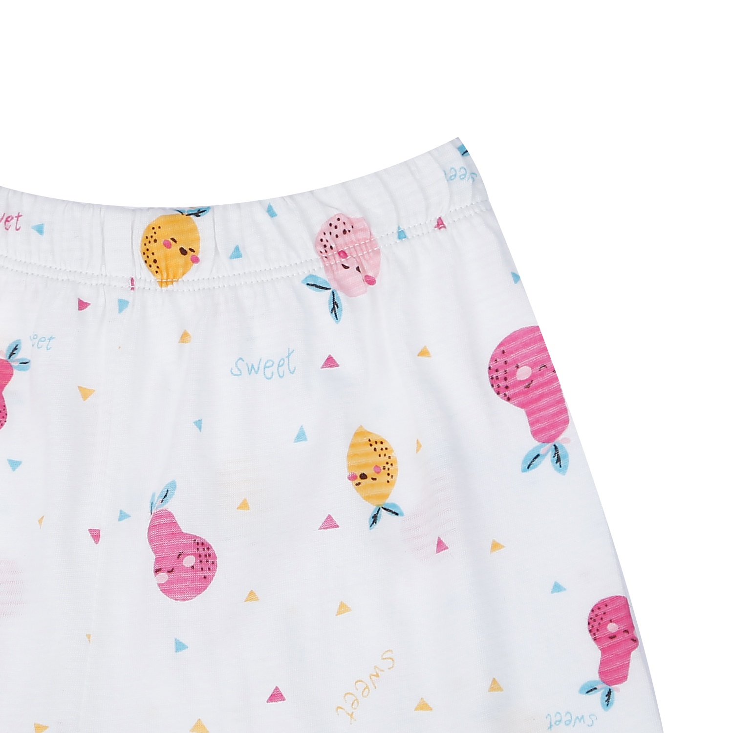 Bộ quần áo ba lỗ bé gái Kidsplaza kẻ phối in hình quả M21H (Trắng) hình 6