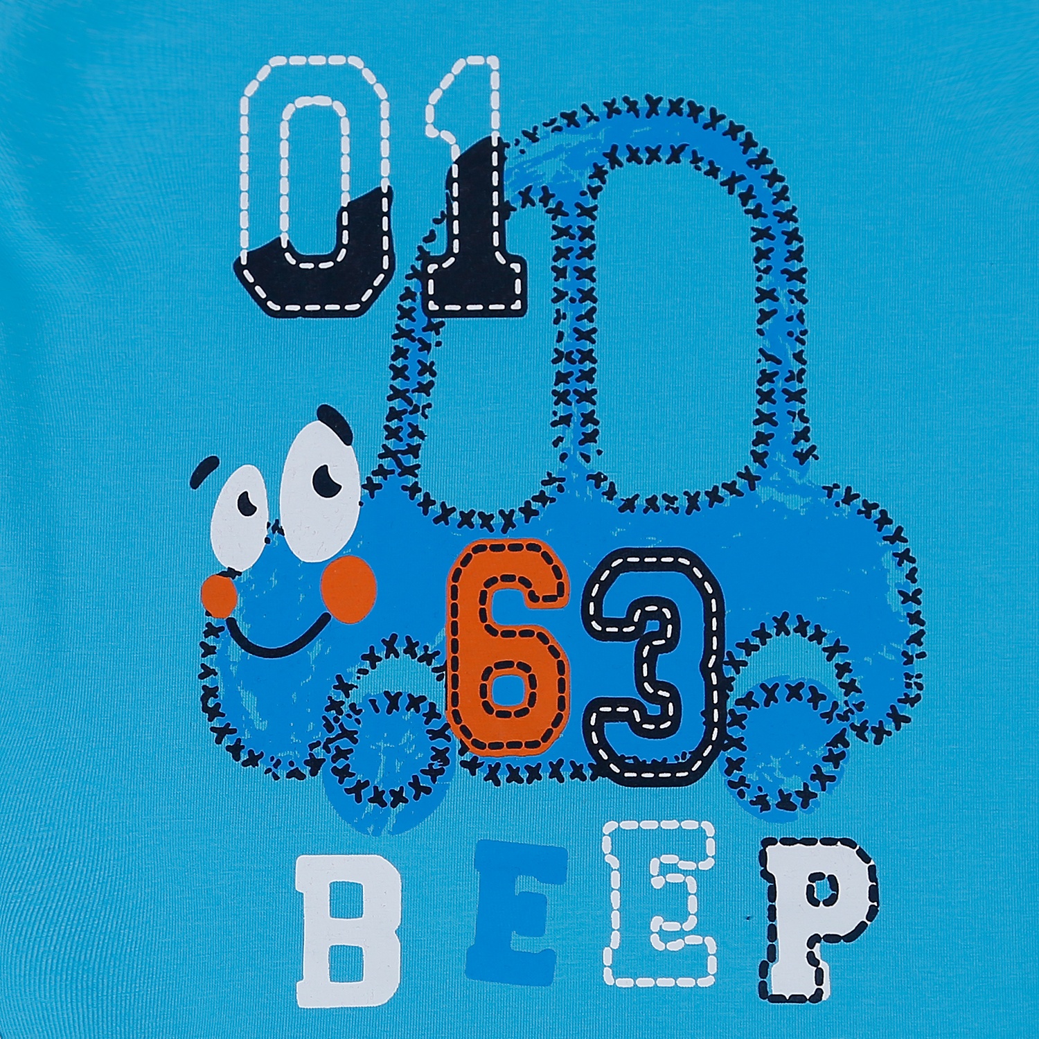 Bộ quần áo ba lỗ bé trai KidsPlaza in hình Ô tô TT21H (Xanh) hình 3