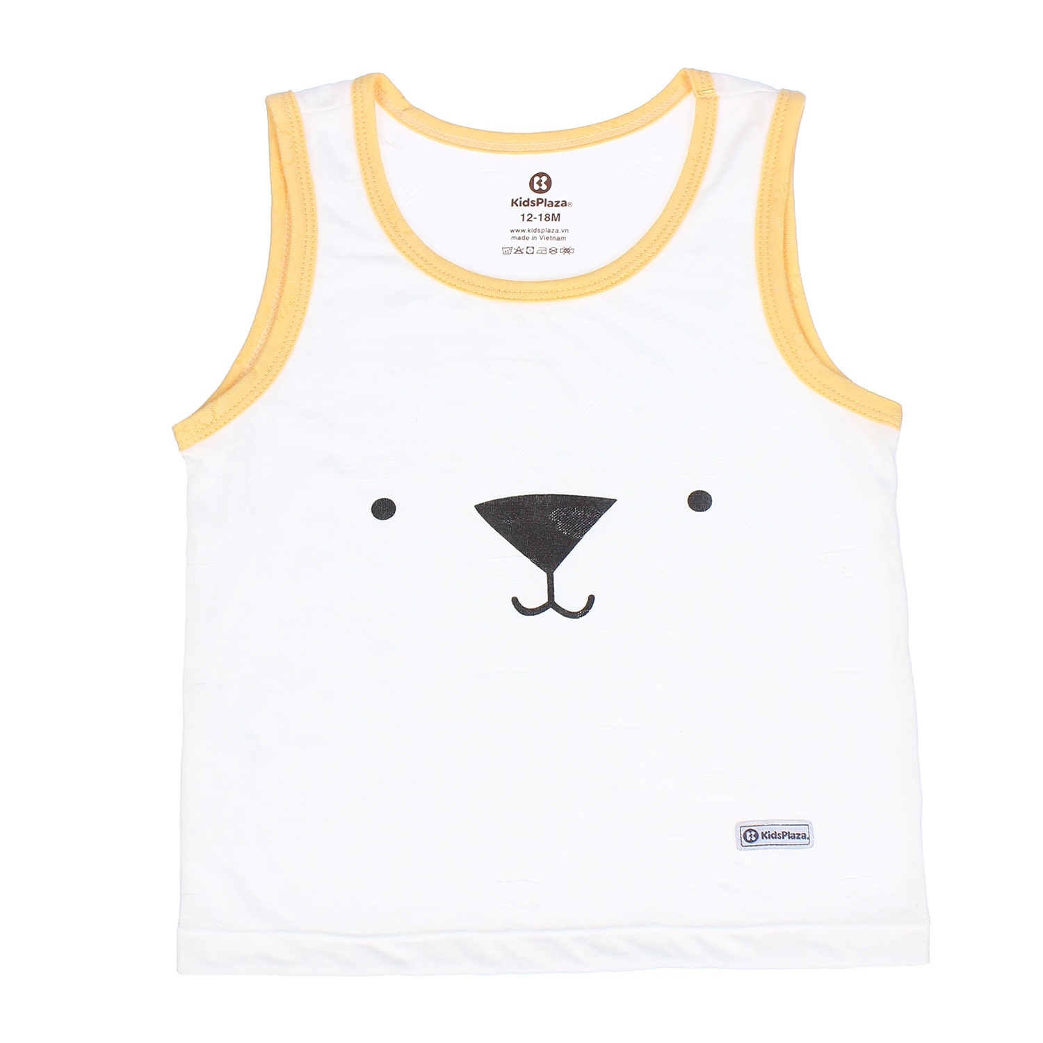 Bộ quần áo ba lỗ bé trai KidsPlaza vàng in hình Hổ trắng HN21H (Trắng Vàng) hình 2